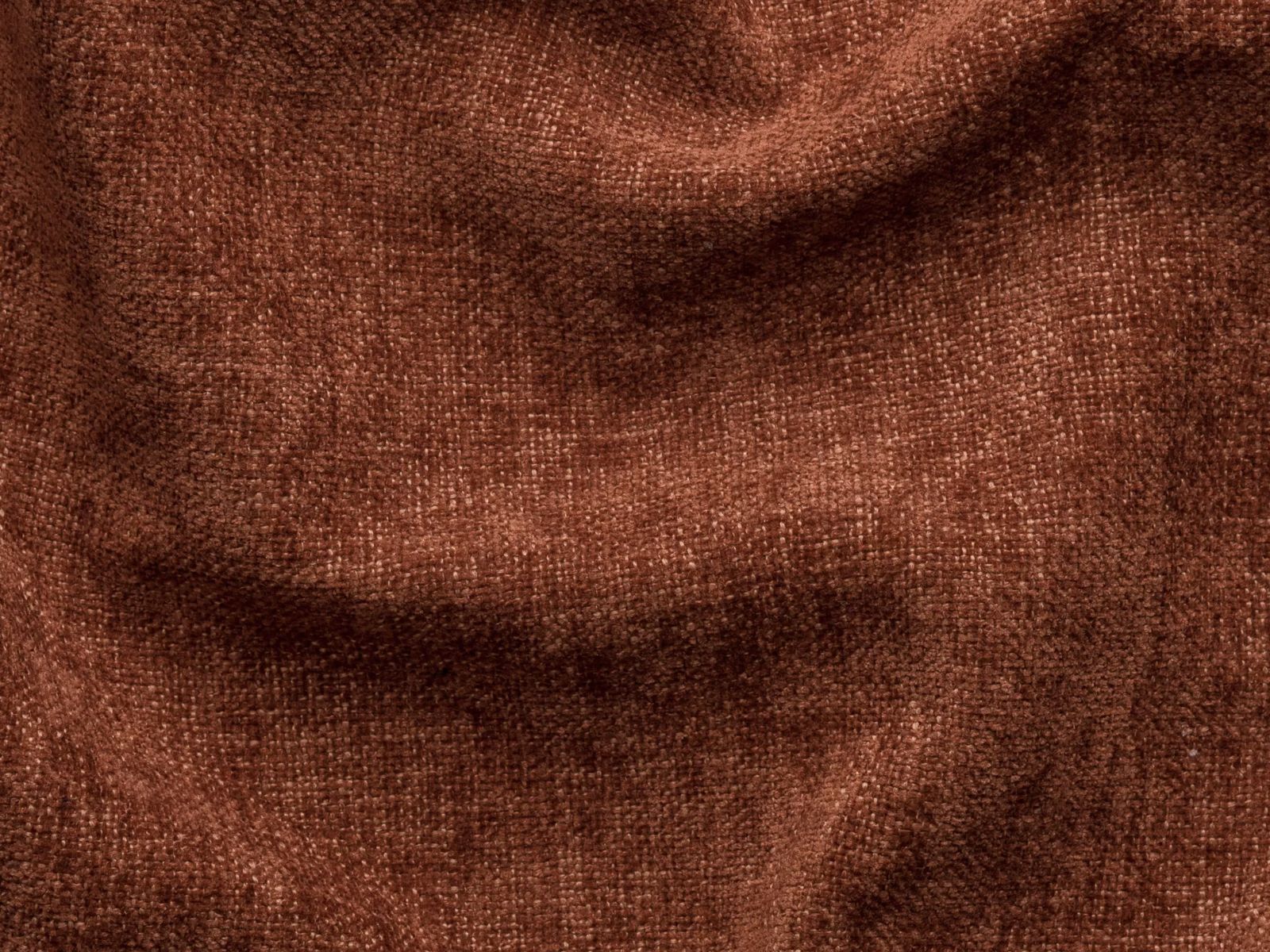 Moderner 1-Sitzer Pouf Naomi in warmem Brick-Liberty, ideal für gemütliche Sitzgelegenheiten und geschmackvolle Wohnraumgestaltung.