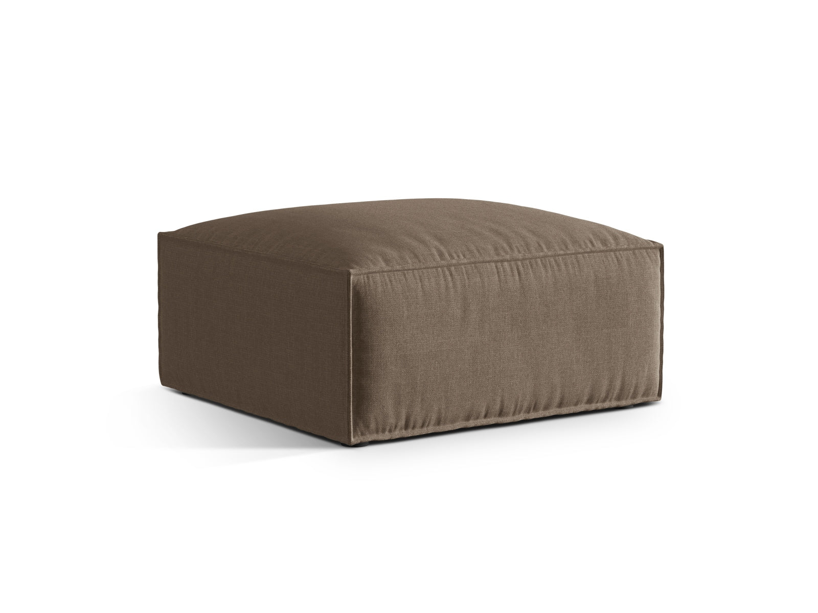 Eleganter 1-Sitzer Pouf Nuria in stilvollem Cappuccino-Liberty, ideal für gemütliche Sitzgelegenheiten und moderne Wohnräume.