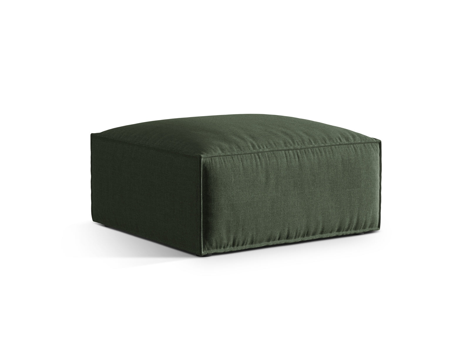 Stylischer 1-Sitzer Pouf Nuria in elegantem Moosgrün, ideal für moderne Wohnräume. Hochwertige Verarbeitung von Micadoni.