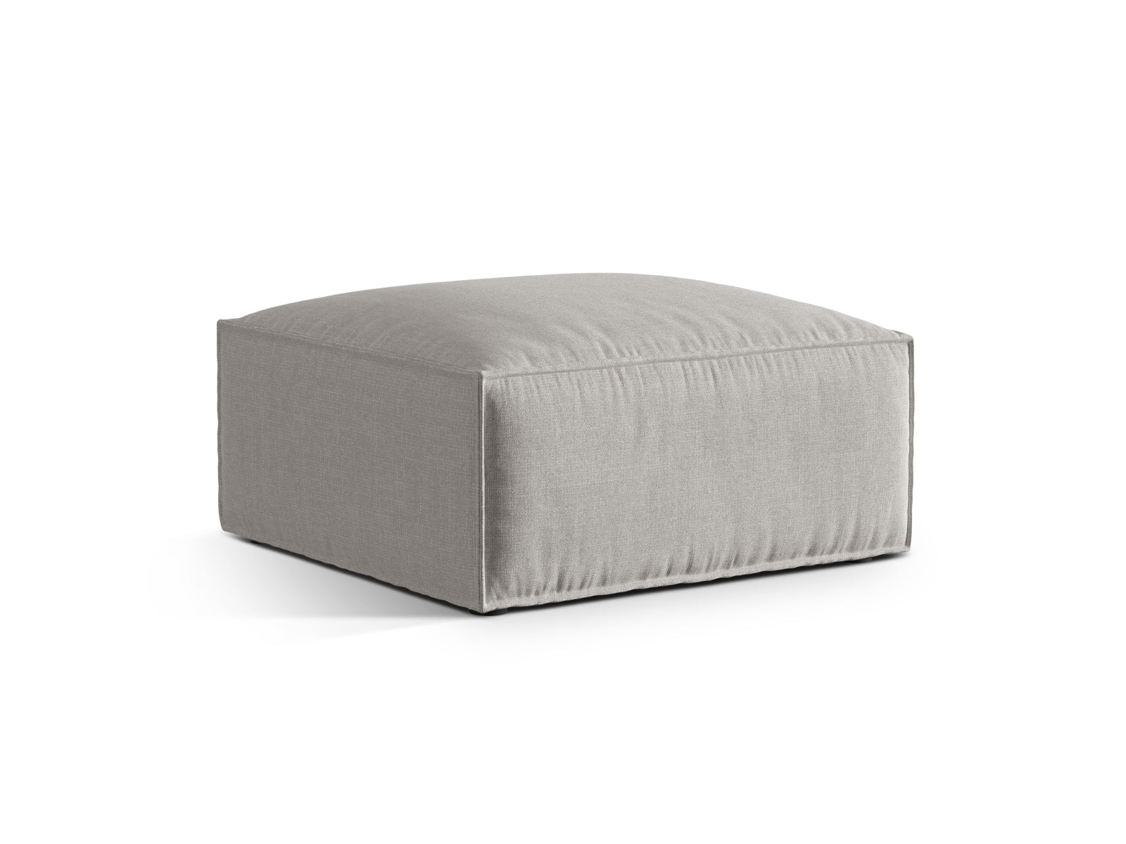 Stylischer 1-Sitzer Pouf Nuria in hellem Grau, ideal für moderne Wohnräume. Hochwertige Verarbeitung von Micadoni.