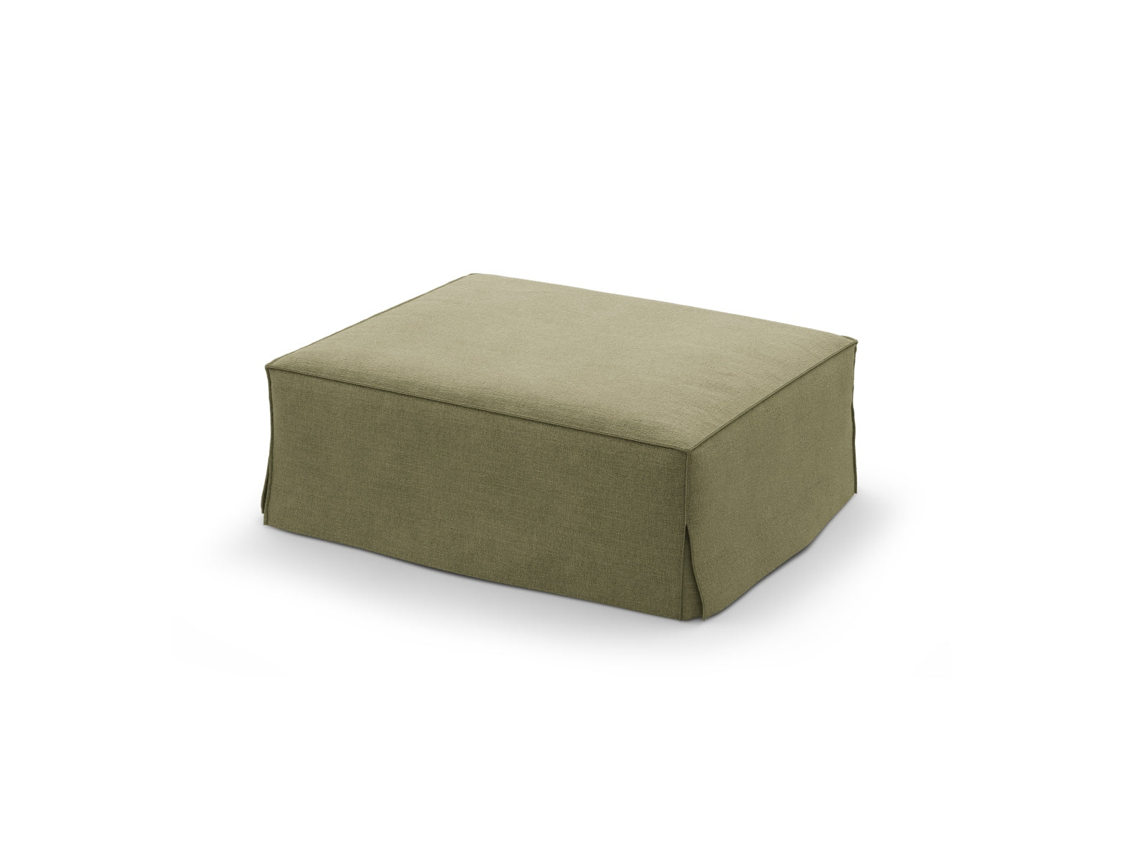 Stylischer Jodie Pouf 1 Sitzer in sanftem Hellgrün, ideal für moderne Wohnräume und vielseitige Sitzlösungen.