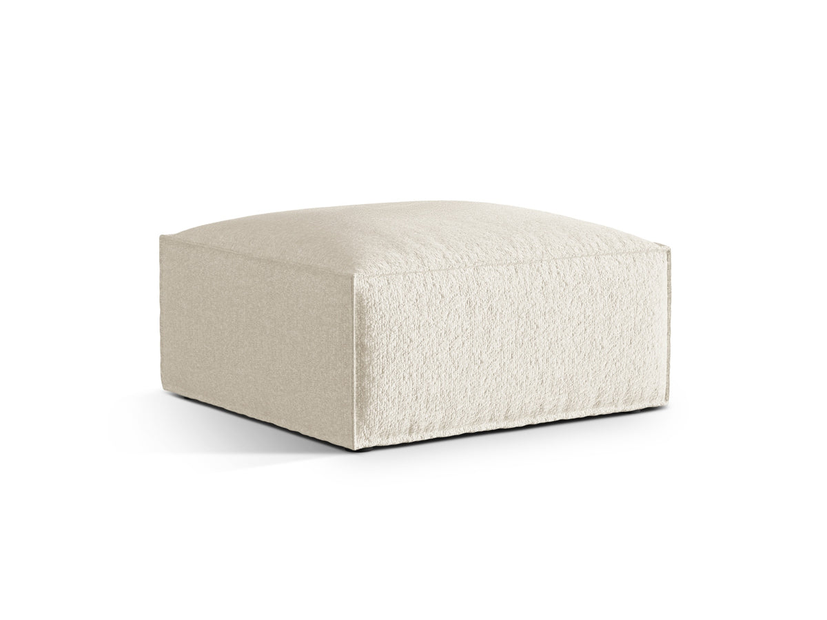 Nuria Boucle Pouf 1 Sitzer in Ivory-Monet präsentiert im Onlineshop von KAQTU Design AG. Modulares Sofa ist von Micadoni