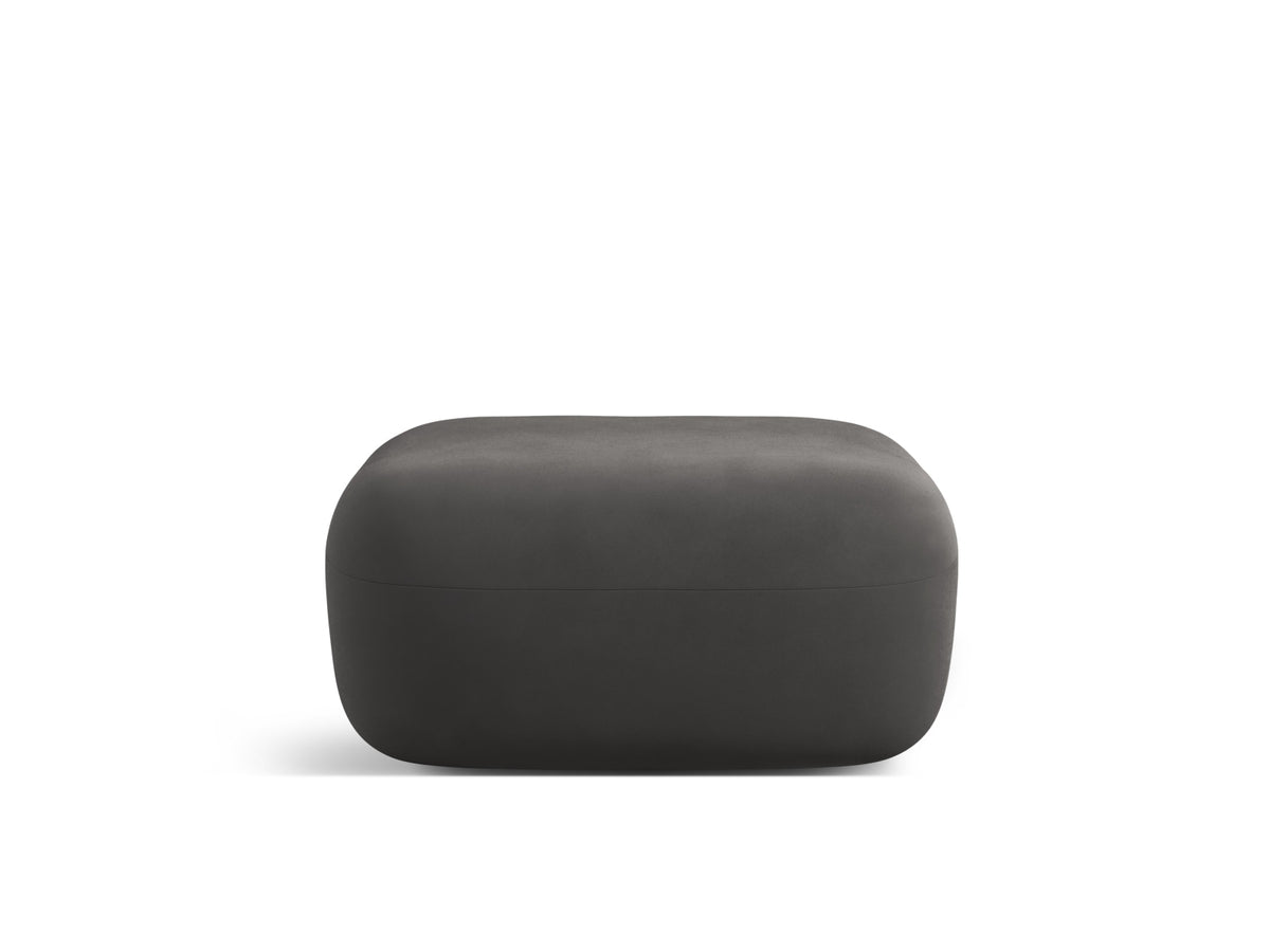 Jenny Velour Pouf 1 Sitz in Dark Grey-Salvador präsentiert im Onlineshop von KAQTU Design AG. Pouf ist von Micadoni