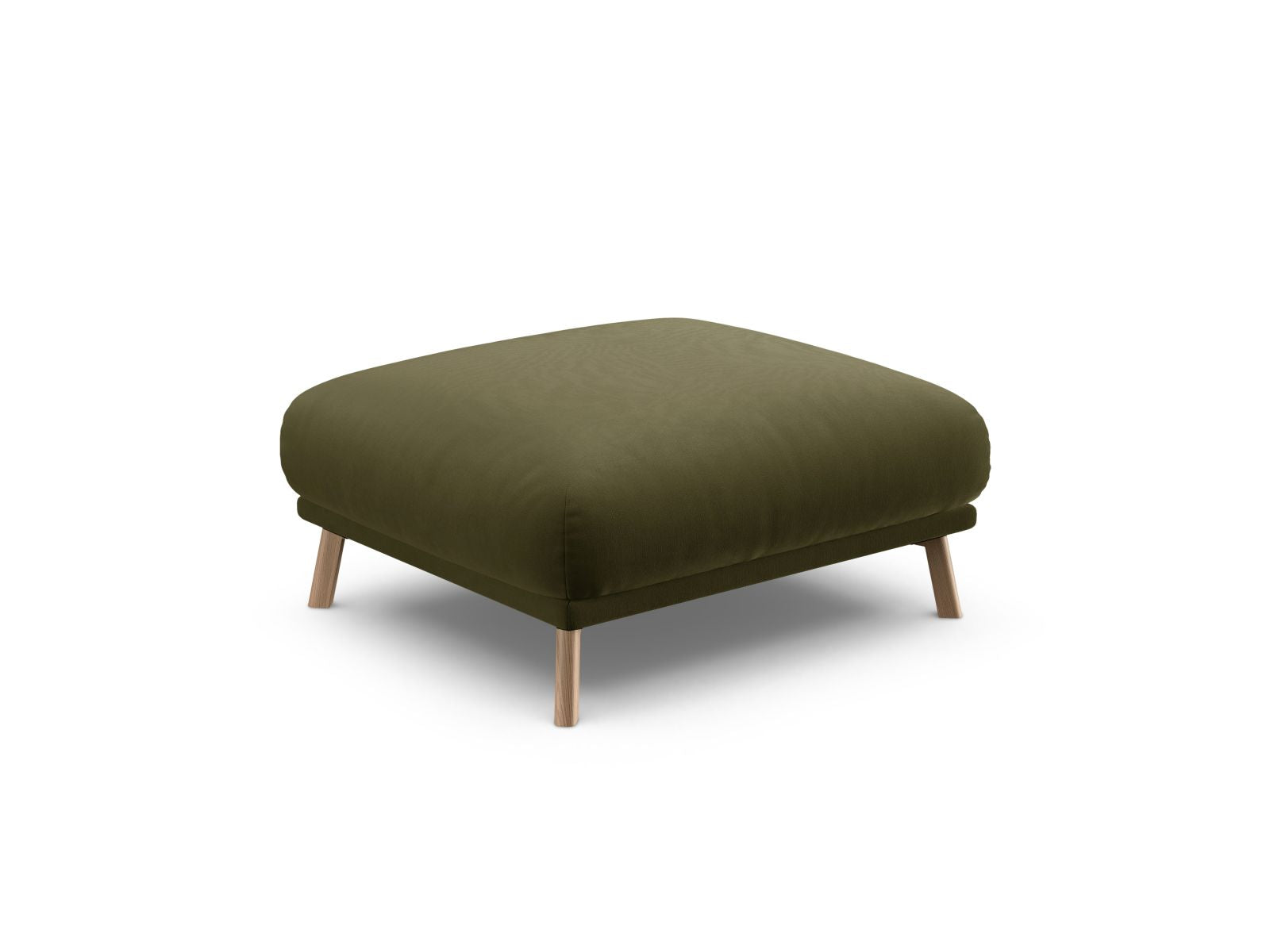 Stylischer 1-Sitzer Pouf Naomi in ansprechendem Grünton, ideal für gemütliche Sitzgelegenheiten und moderne Wohnräume.