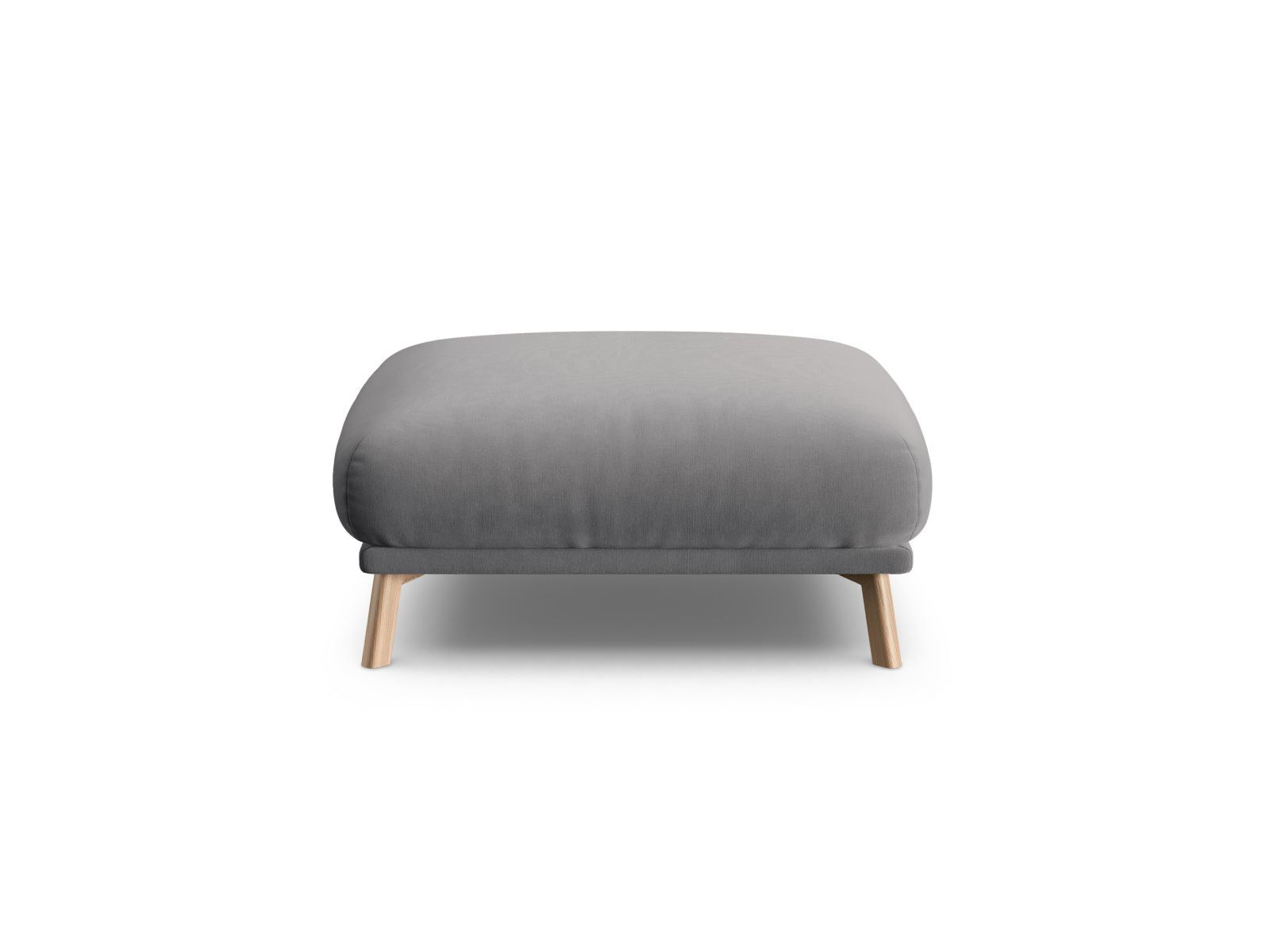 Eleganter 1-Sitzer Pouf Naomi in zeitlosem Grau, perfekt für stilvolle Interiors. Praktisch und komfortabel, ideal für jeden Raum.