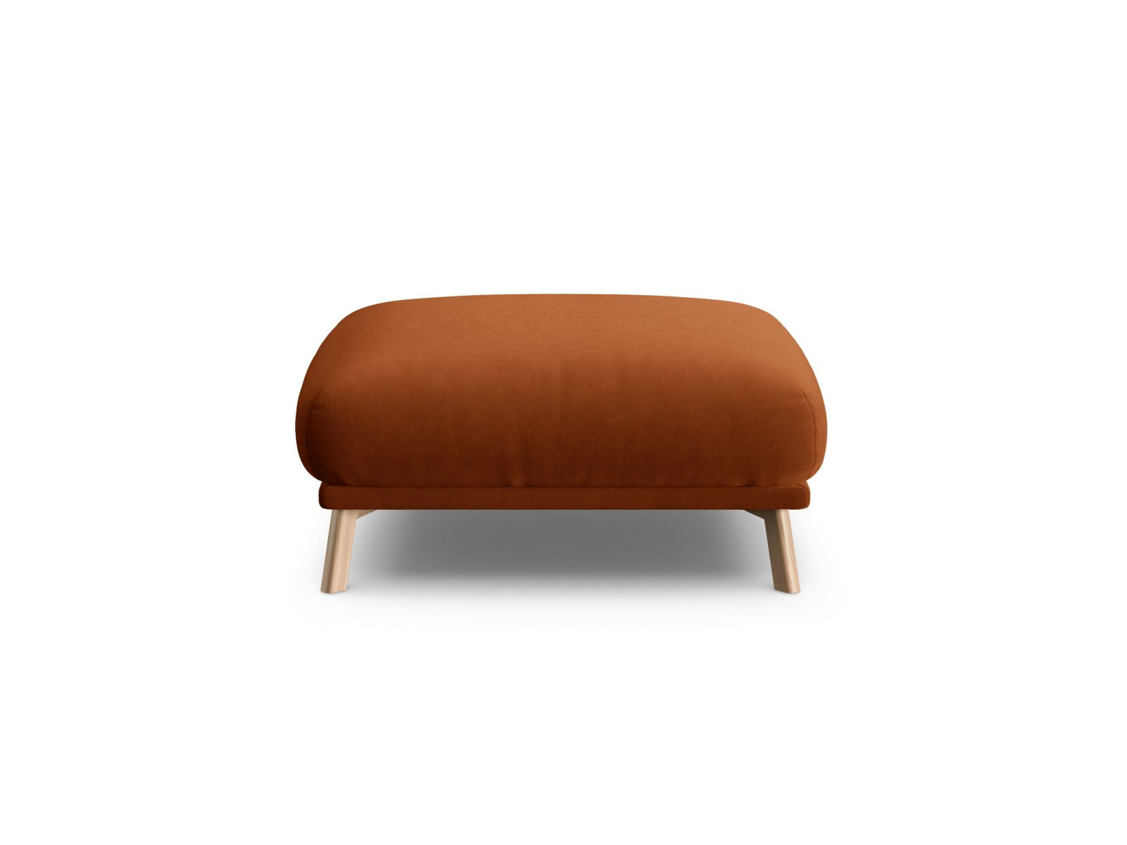 Eleganter 1-Sitzer Pouf Naomi in ansprechendem Terracotta, perfekt für stilvolle Wohnräume und als gemütliches Sitzmöbel von Micadoni.