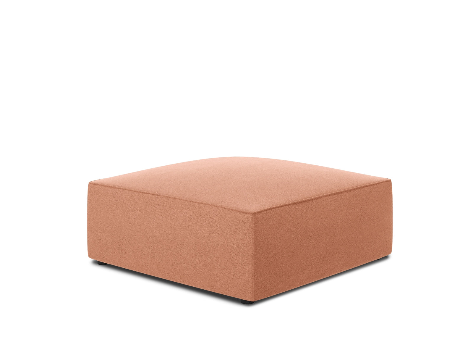 Stylischer Ruby Velour Pouf in einem sanften Rosaton, perfekt für zusätzlichen Komfort und als Blickfang in Ihrem Wohnbereich.