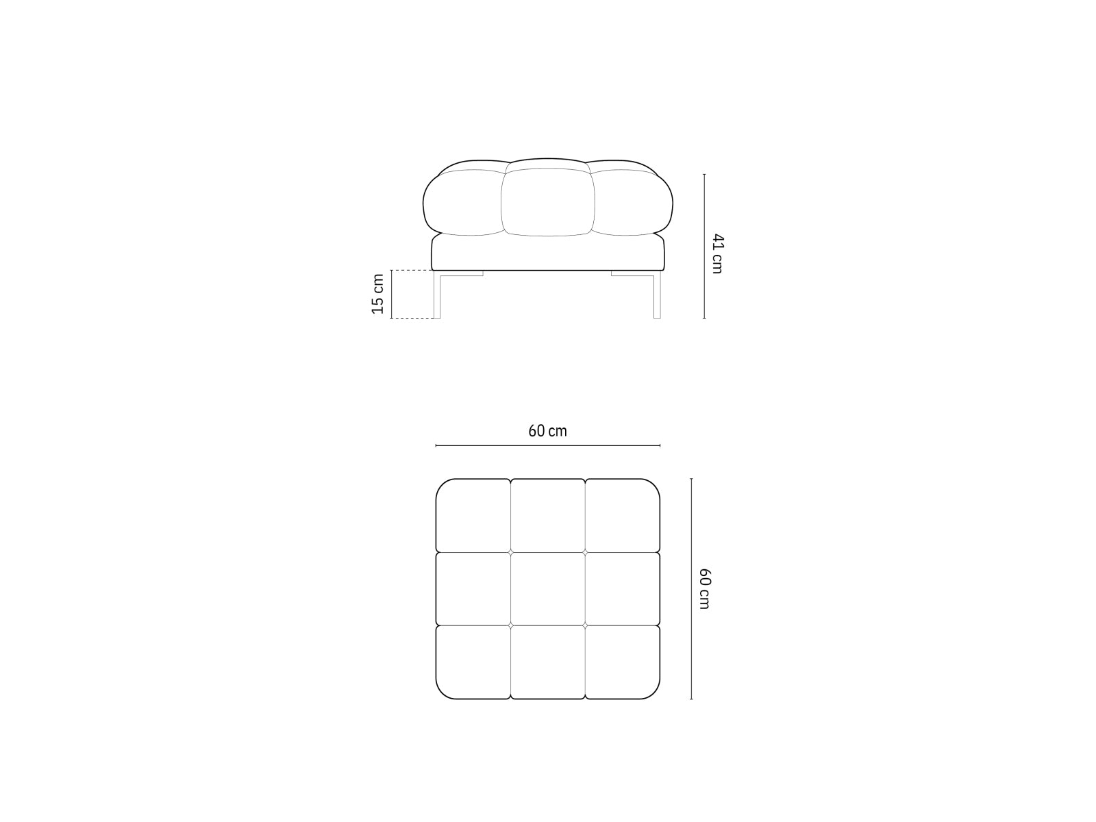 Entdecken Sie den Mamaia Velour Pouf 1 Sitz von Micadoni – ein eleganter, multifunktionaler Pouf, der Ihrem Raum Komfort und Stil verleiht!