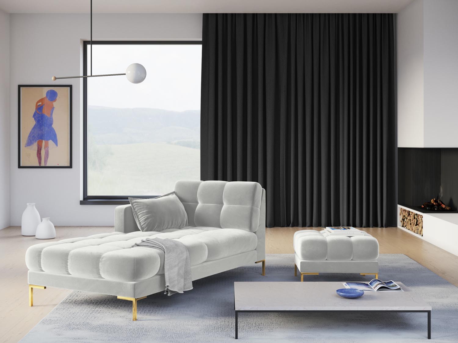 Entdecken Sie den eleganten Mamaia Velour Pouf 1 Sitz von Micadoni – stilvoll, vielseitig und pflegeleicht für Ihr Zuhause!