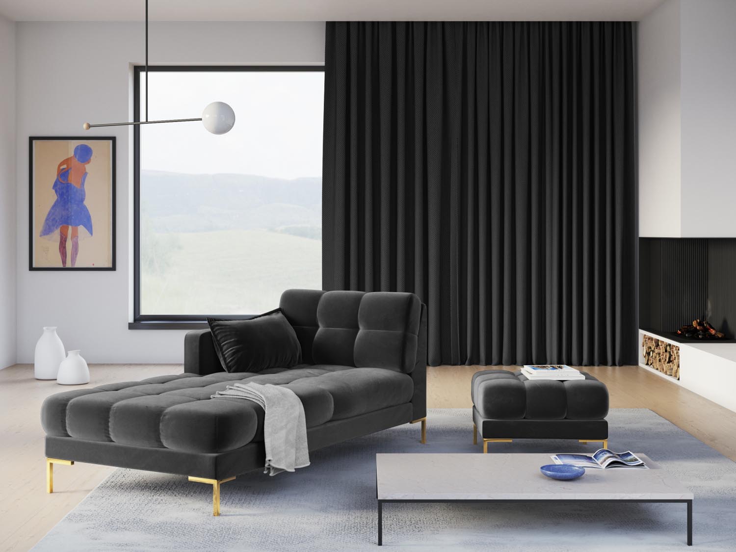 Entdecken Sie den eleganten Mamaia Velour Pouf 1 Sitz von Micadoni – stilvoll, vielseitig und pflegeleicht für Ihr Zuhause!