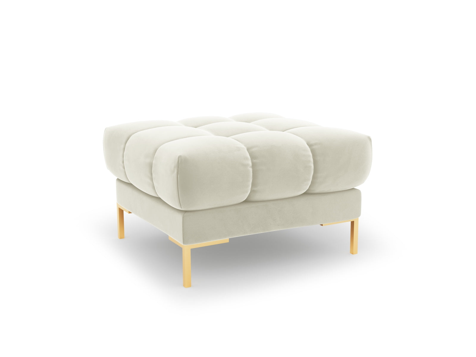 Mamaia Velour Pouf 1 Sitz in Light Beige/Gold präsentiert im Onlineshop von KAQTU Design AG. Pouf ist von Micadoni