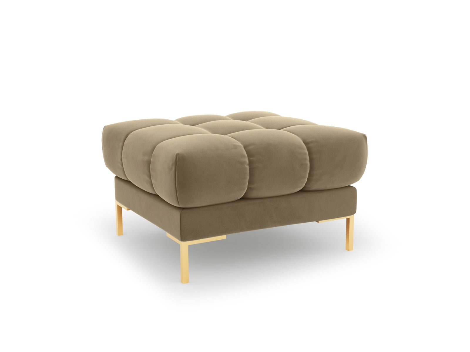 Mamaia Velour Pouf 1 Sitz in Beige/Gold präsentiert im Onlineshop von KAQTU Design AG. Pouf ist von Micadoni