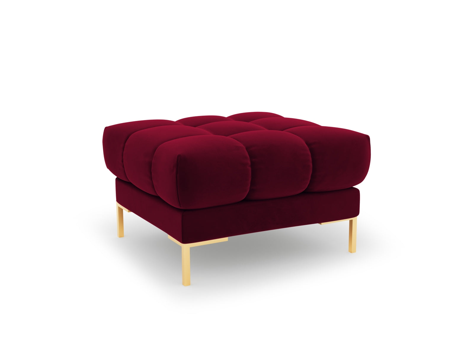 Mamaia Velour Pouf 1 Sitz in Red/Gold präsentiert im Onlineshop von KAQTU Design AG. Pouf ist von Micadoni