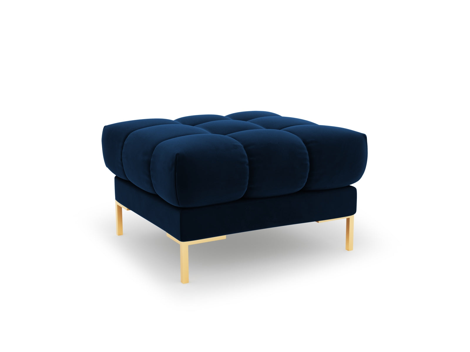 Mamaia Velour Pouf 1 Sitz in Royal Blue/Gold präsentiert im Onlineshop von KAQTU Design AG. Pouf ist von Micadoni