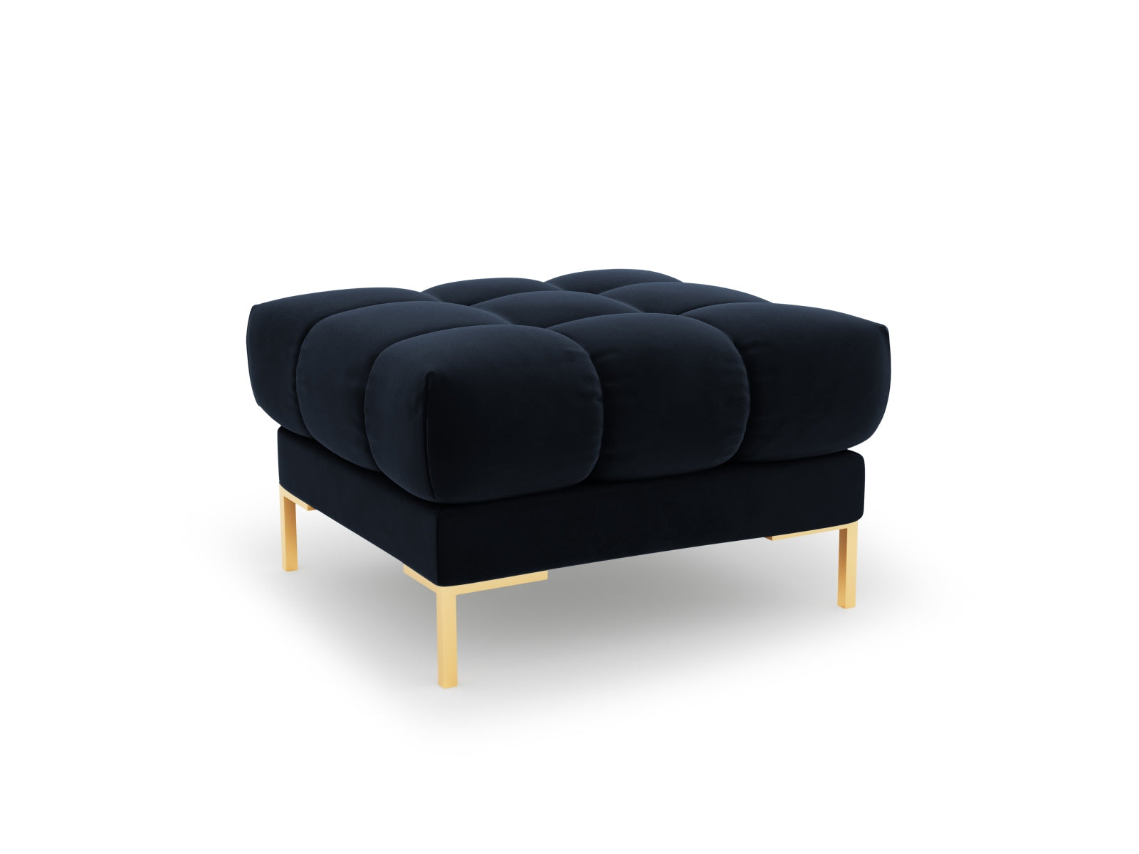 Mamaia Velour Pouf 1 Sitz in Dark Blue/Gold präsentiert im Onlineshop von KAQTU Design AG. Pouf ist von Micadoni