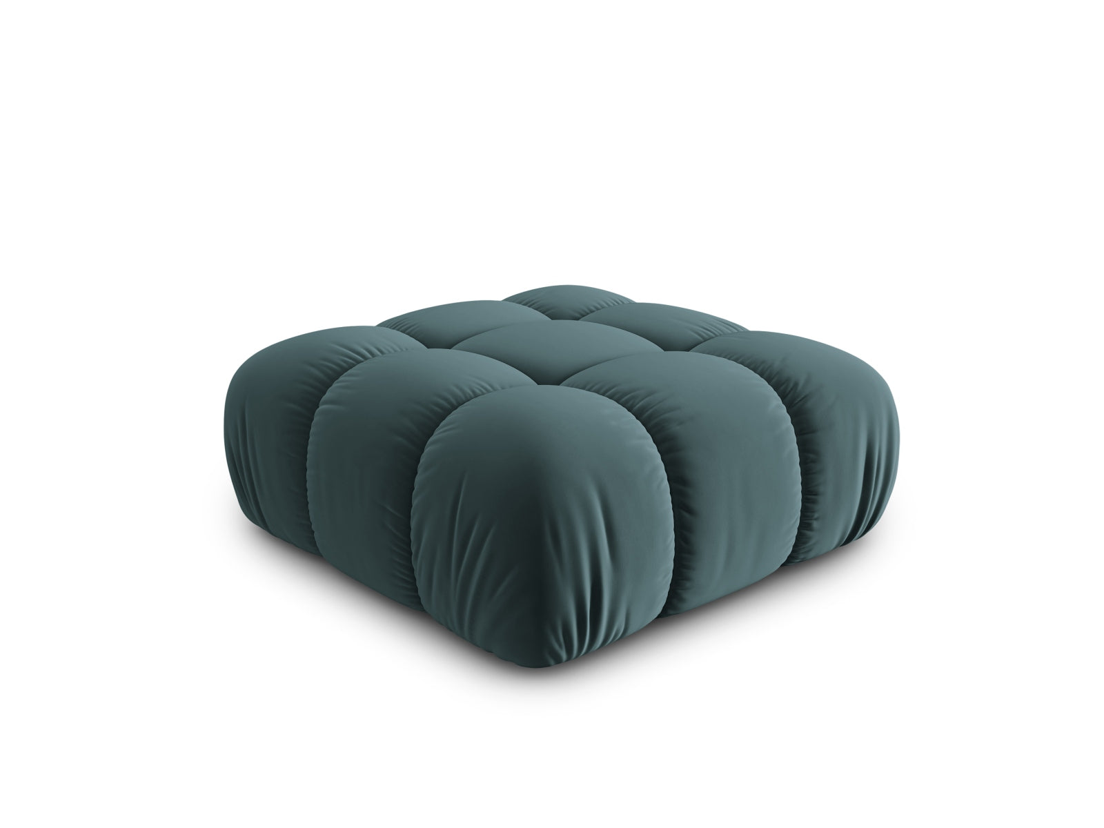 Stylischer Bellis Velour Pouf in sanftem Türkis, 94 cm Durchmesser, perfekt für gemütliche Sitzgelegenheiten und moderne Wohnräume.