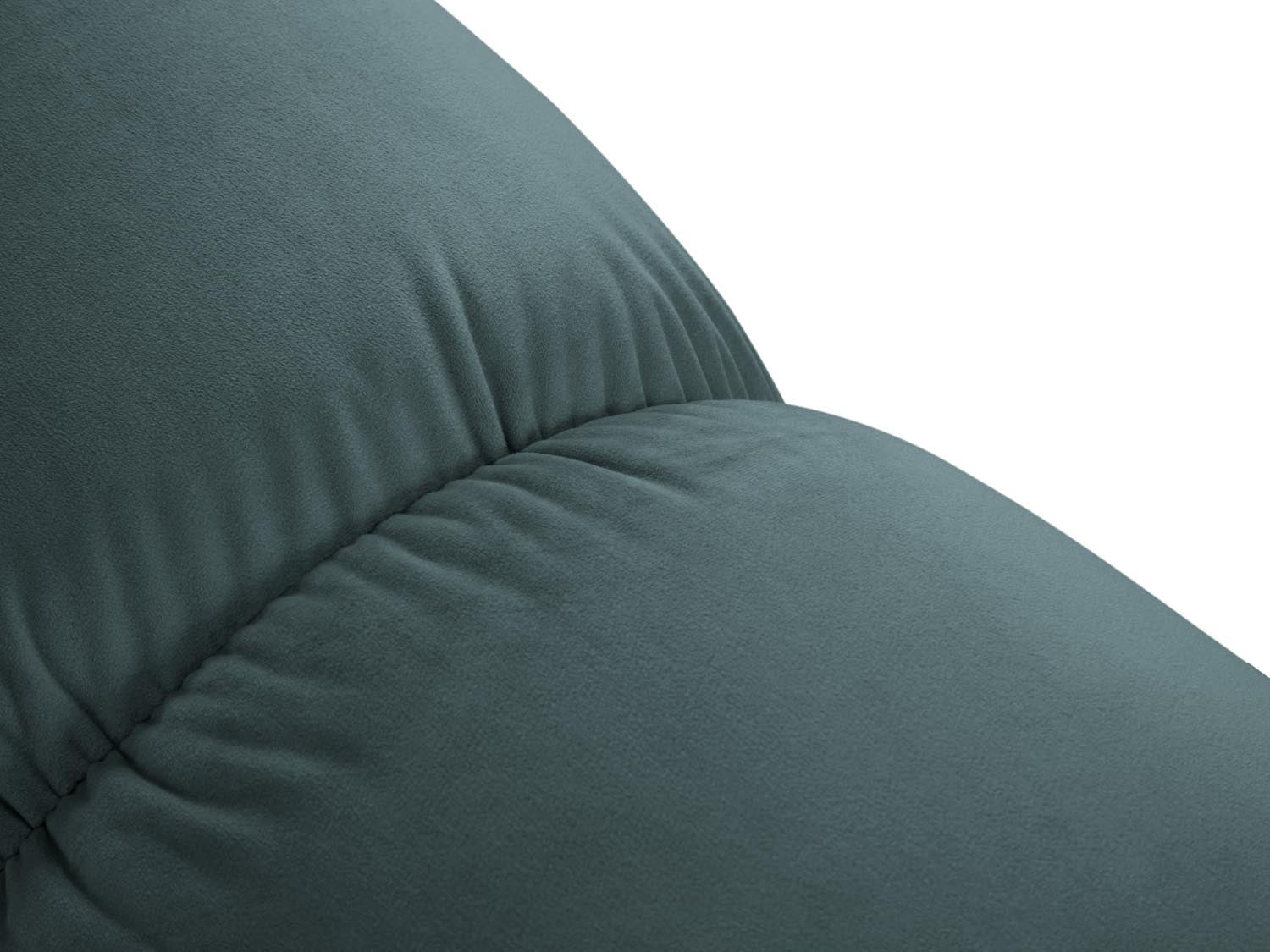 Stylischer Bellis Velour Pouf in sanftem Türkis, 94 cm Durchmesser, perfekt für gemütliche Sitzgelegenheiten und moderne Wohnräume.