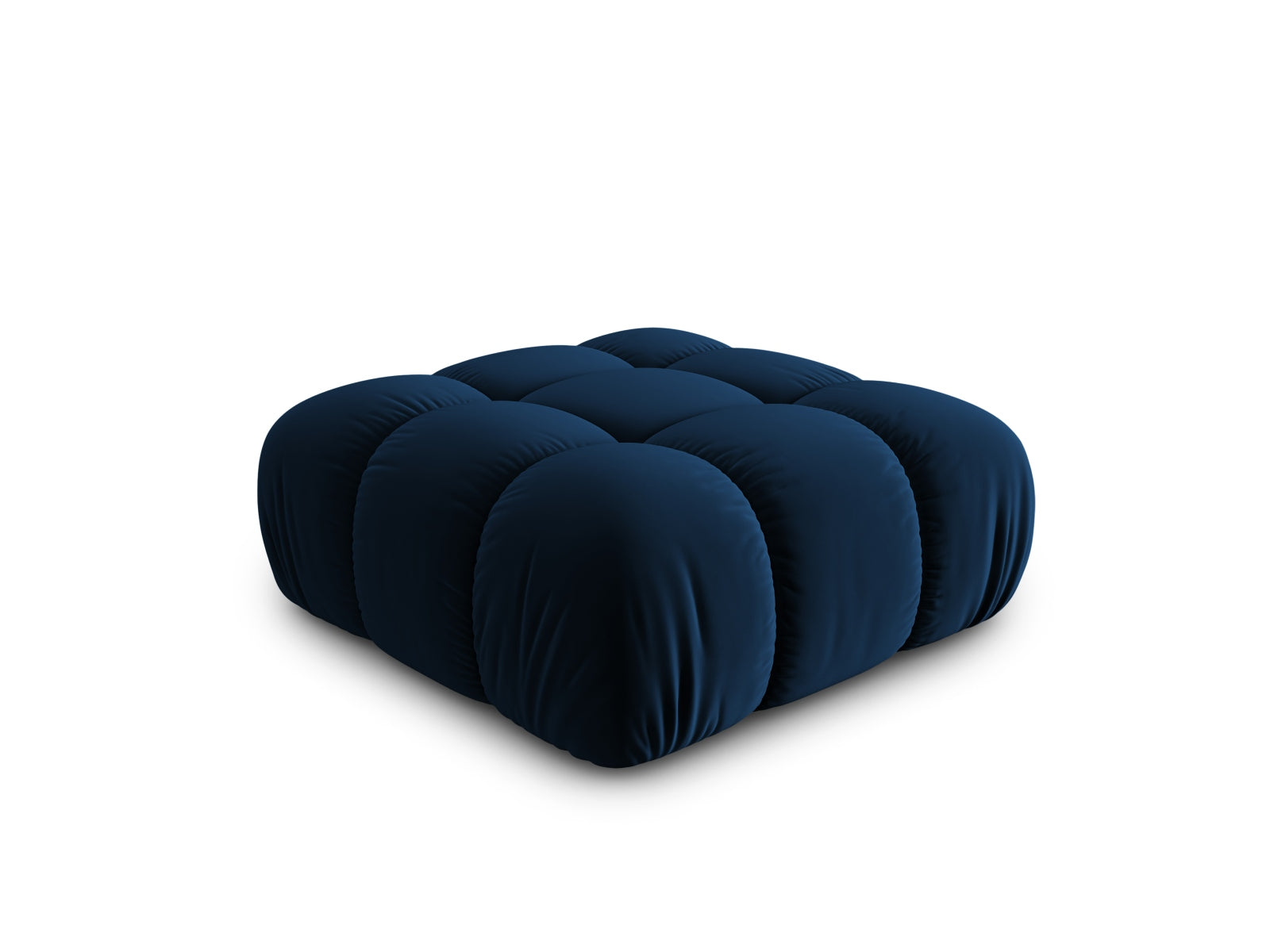Stilvoller Bellis Velour Pouf in Royal Blue, 94 cm Durchmesser, perfektes Möbelstück für Komfort und Eleganz in Ihrem Zuhause.