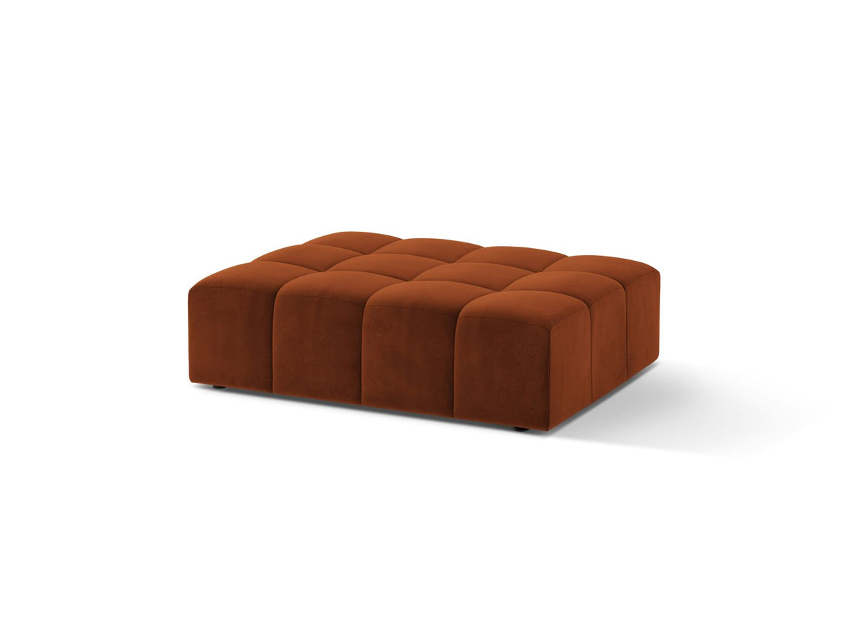 1-Sitzer Pouf Jennifer in Terracotta-Bluvel präsentiert im Onlineshop von KAQTU Design AG. Pouf ist von Micadoni