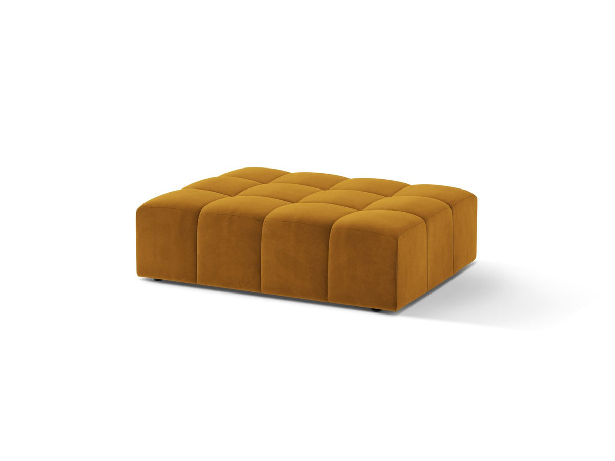 1-Sitzer Pouf Jennifer in Yellow-Bluvel präsentiert im Onlineshop von KAQTU Design AG. Pouf ist von Micadoni