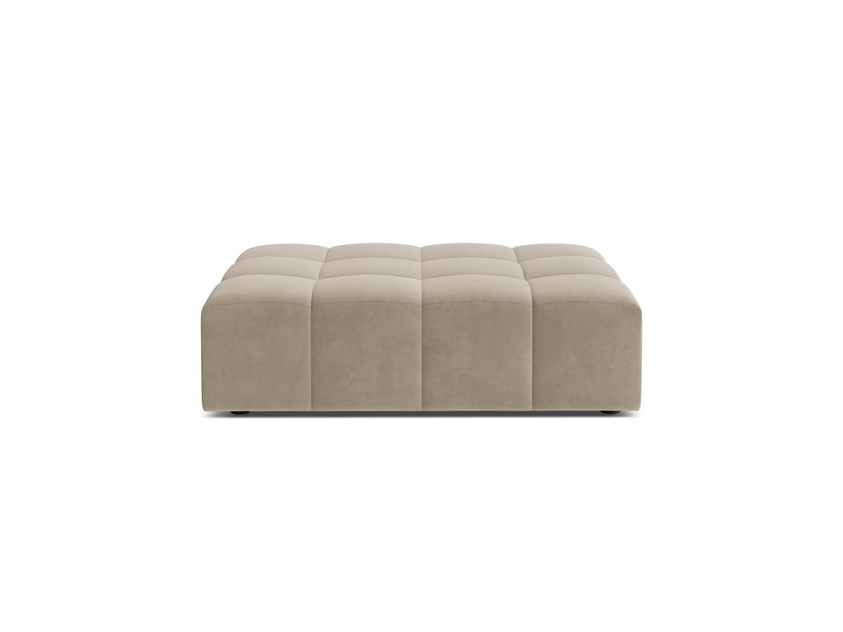 1-Sitzer Pouf Jennifer in Dark Beige-Bluvel präsentiert im Onlineshop von KAQTU Design AG. Pouf ist von Micadoni