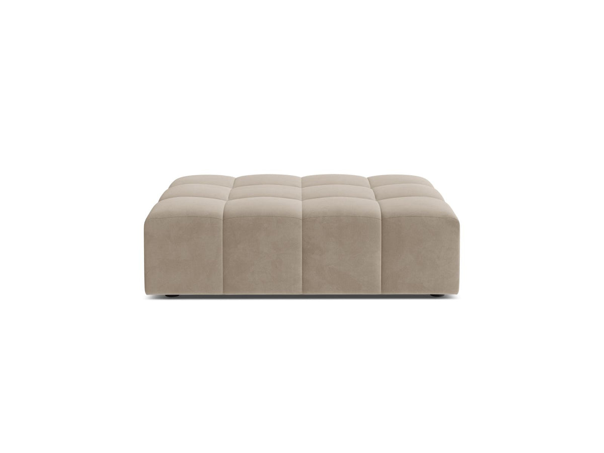 1-Sitzer Pouf Jennifer in Dark Beige-Bluvel präsentiert im Onlineshop von KAQTU Design AG. Pouf ist von Micadoni