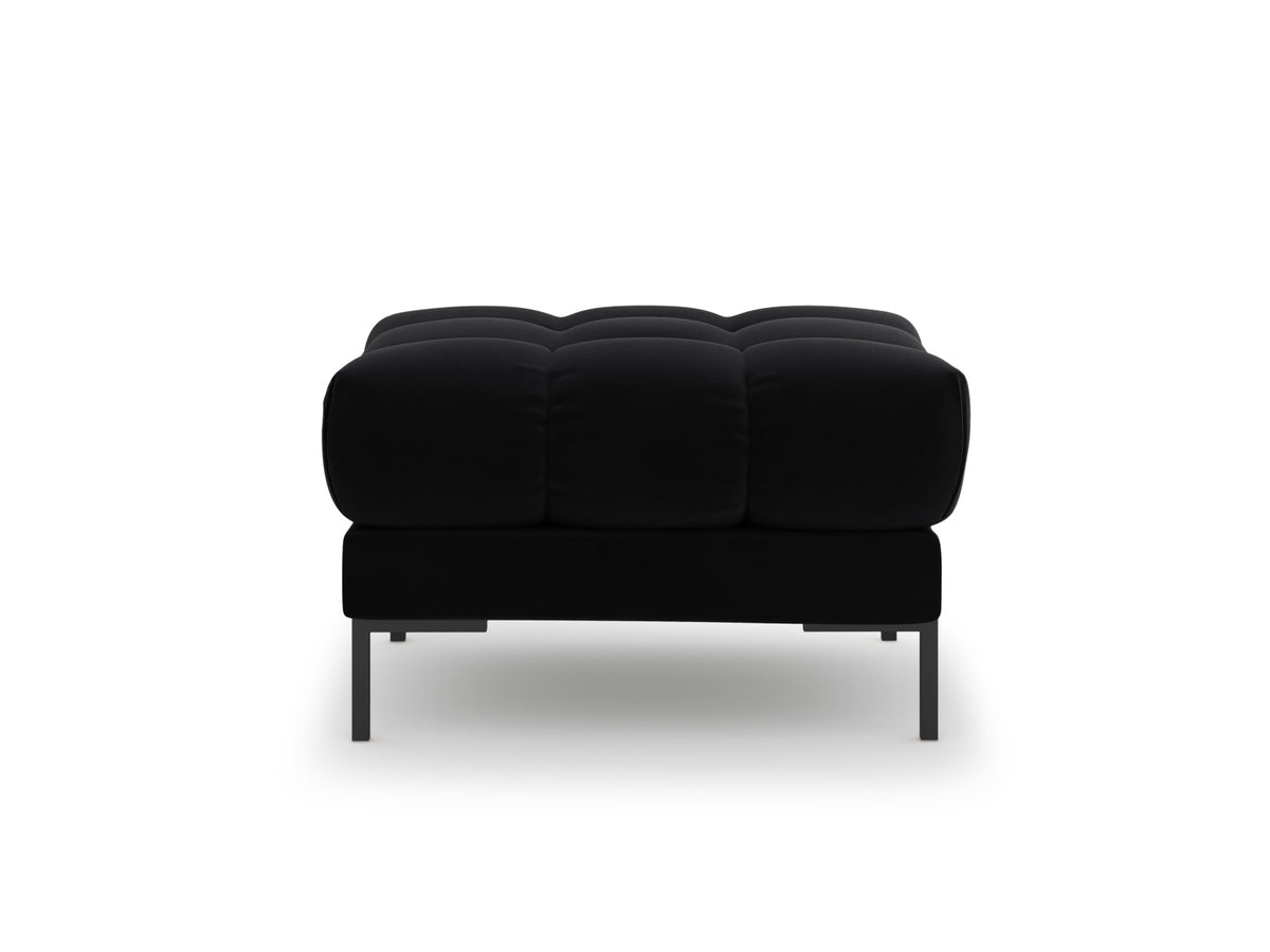 Mamaia Velour Pouf 1 Sitz in Black/Schwarz-Bluvel präsentiert im Onlineshop von KAQTU Design AG. Pouf ist von Micadoni