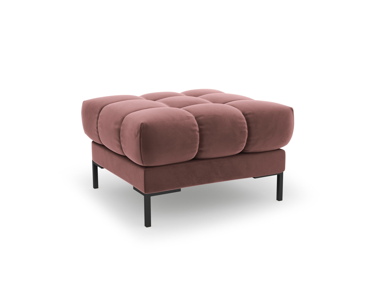 Mamaia Velour Pouf 1 Sitz in Pink/Schwarz präsentiert im Onlineshop von KAQTU Design AG. Pouf ist von Micadoni