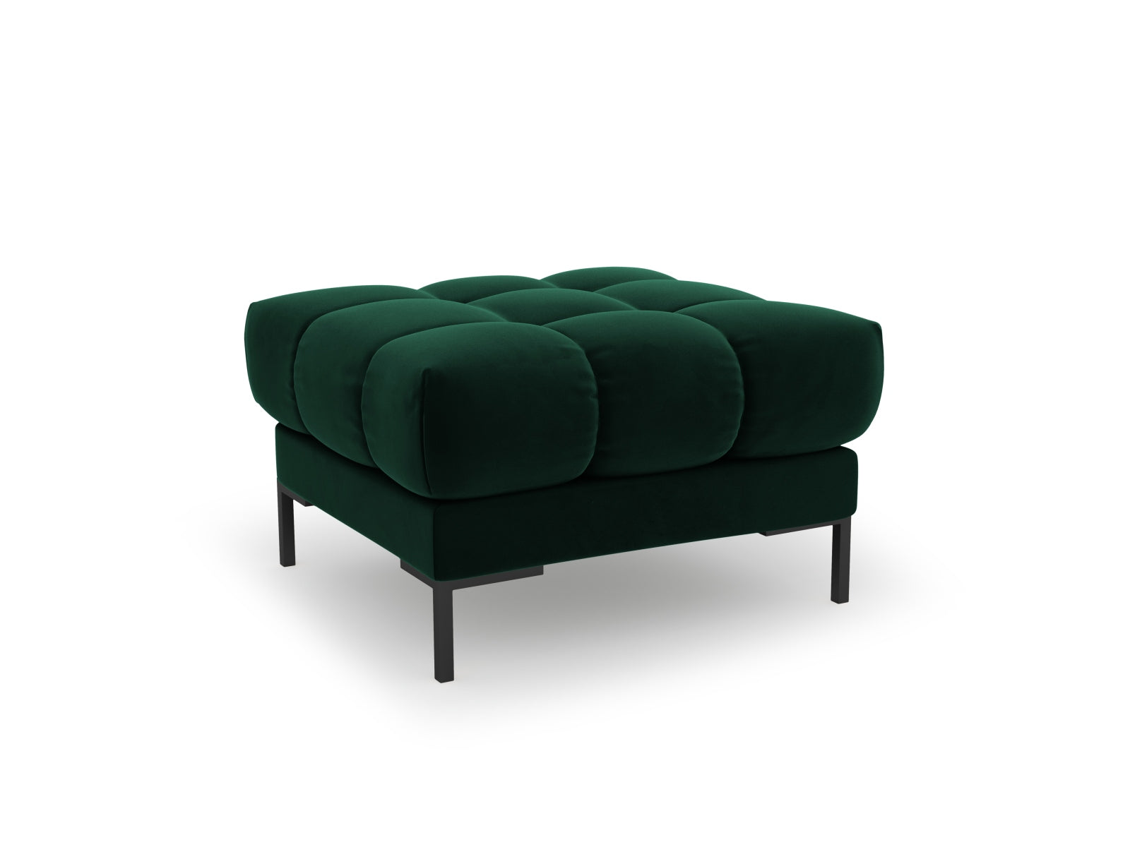 Mamaia Velour Pouf 1 Sitz in Bottle Green/Schwarz präsentiert im Onlineshop von KAQTU Design AG. Pouf ist von Micadoni