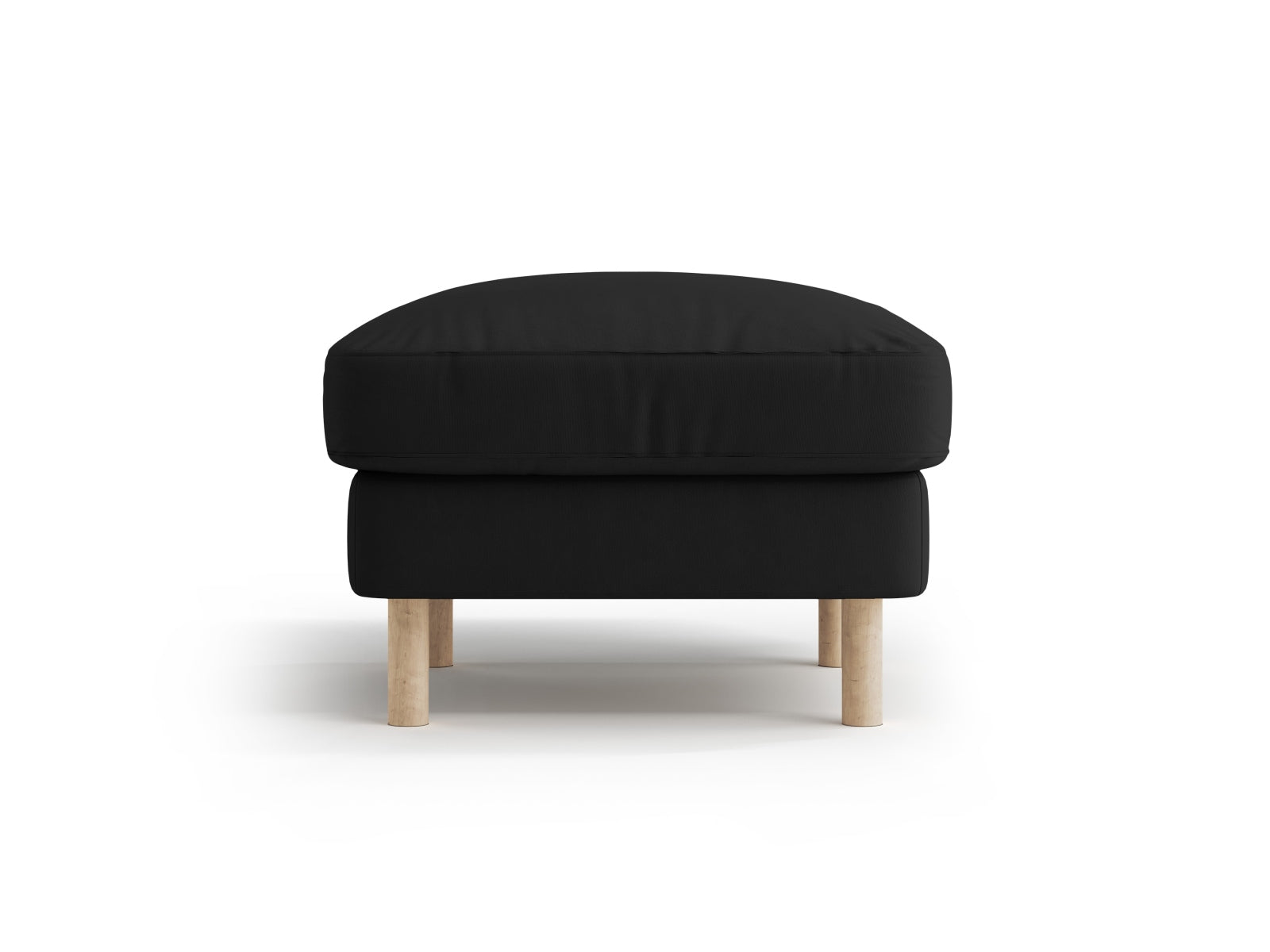 Eden Velour Pouf 1 Sitzer in Black-Paris präsentiert im Onlineshop von KAQTU Design AG. Modulares Sofa ist von Micadoni