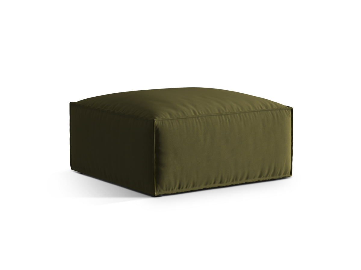 Nuria Velour Pouf 1 Sitzer in Moss Green Melange-Paris präsentiert im Onlineshop von KAQTU Design AG. Modulares Sofa ist von Micadoni