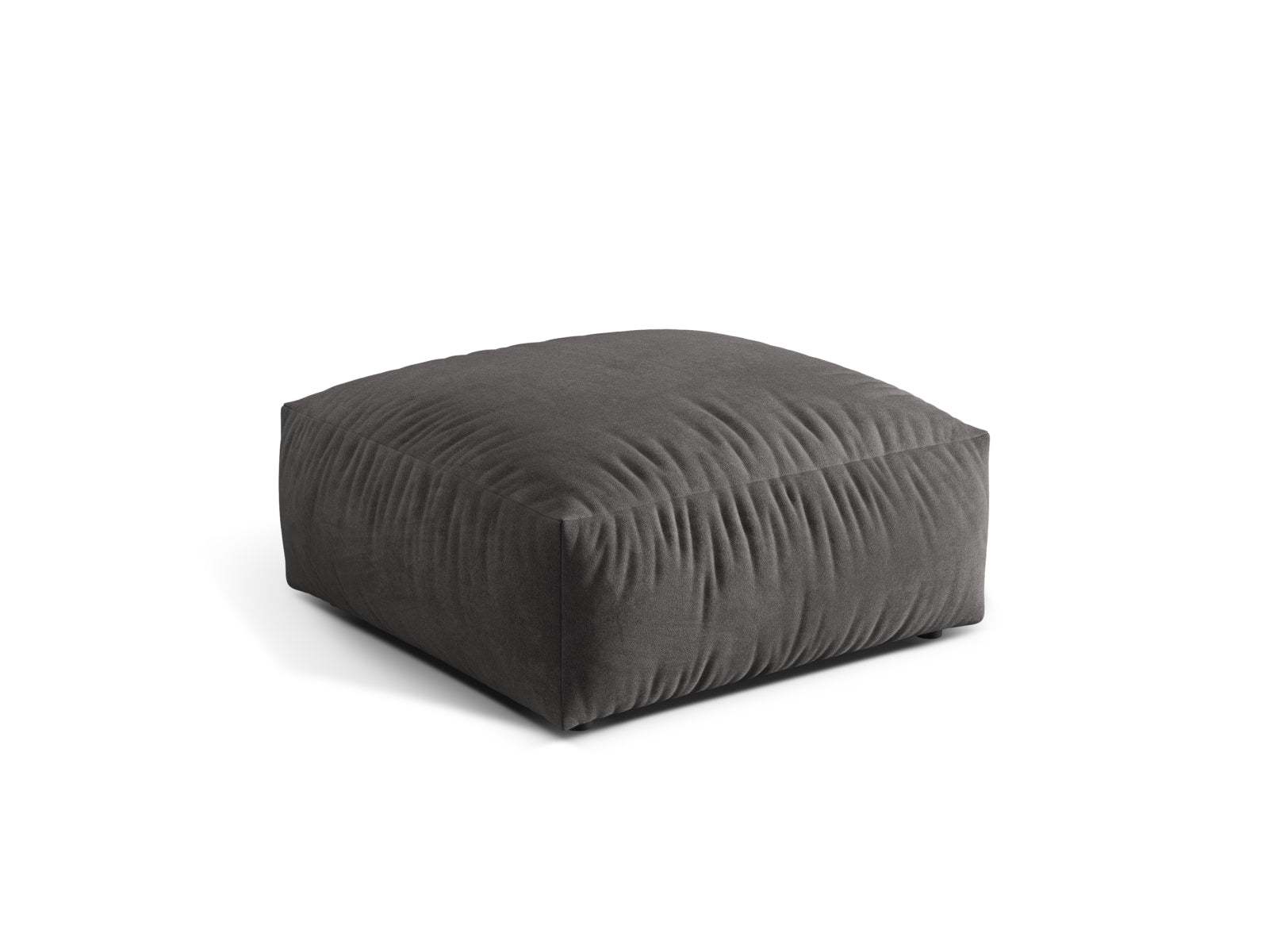 Eleganter Martina Pouf Large in stilvollem Grau, ideal für jeden Wohnraum. Bequem und vielseitig einsetzbar, perfekt zum Entspannen.