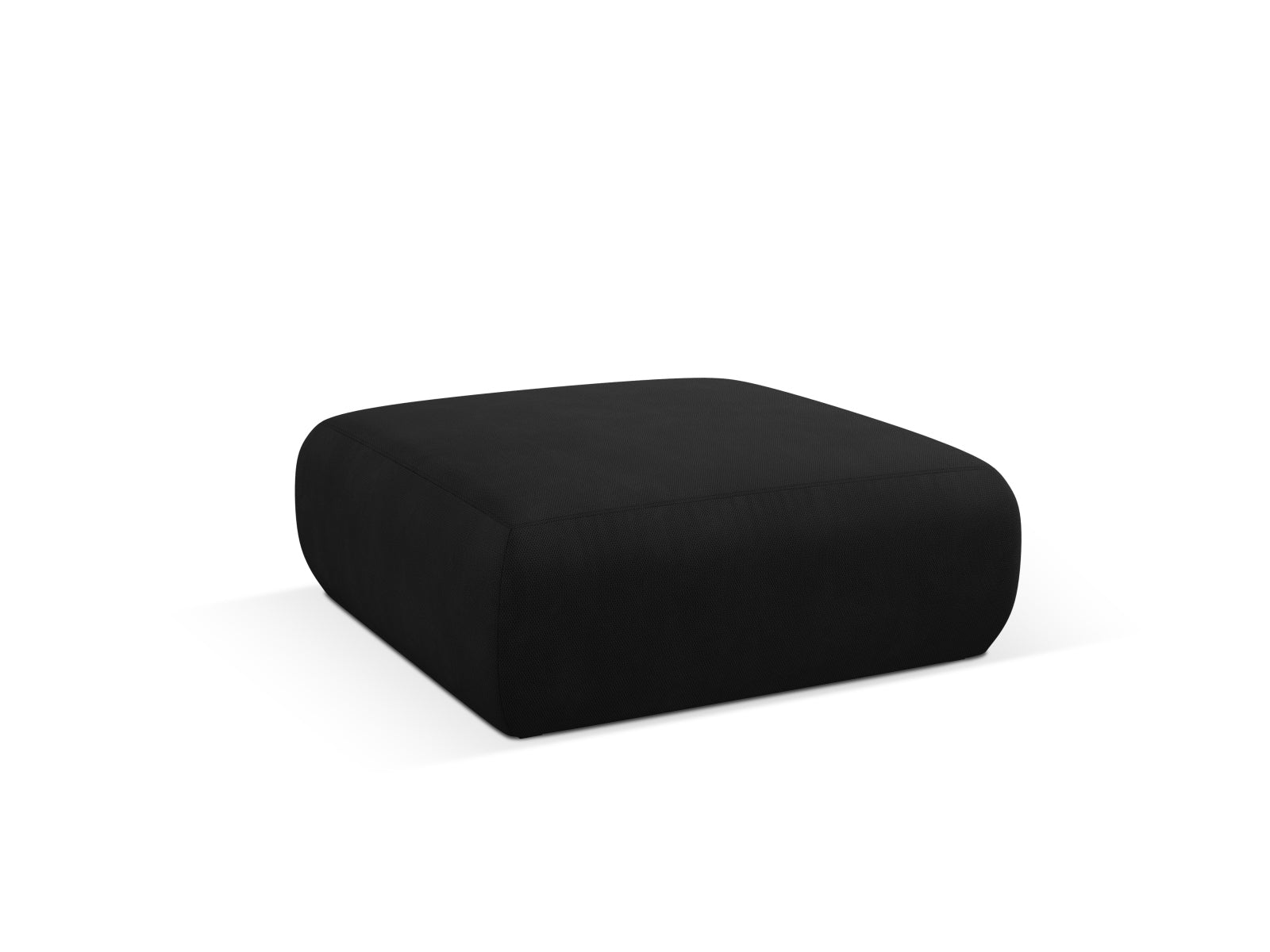 Stylischer Molino Pouf in klassischem Schwarz, perfekt für entspannte Momente und moderne Wohnkonzepte.