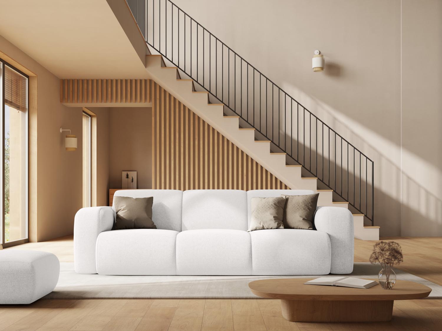 Stylischer Molino Pouf in lebhaftem Pink, ideal für gemütliche Sitzgelegenheiten und moderne Wohnräume. Perfekt für jeden Raum.