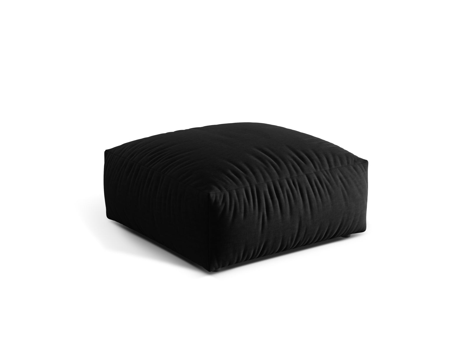 Eleganter Martina Pouf Large in stilvollem Schwarz, ideal für jeden Wohnraum. Bequem und vielseitig einsetzbar, perfekt zum Entspannen.
