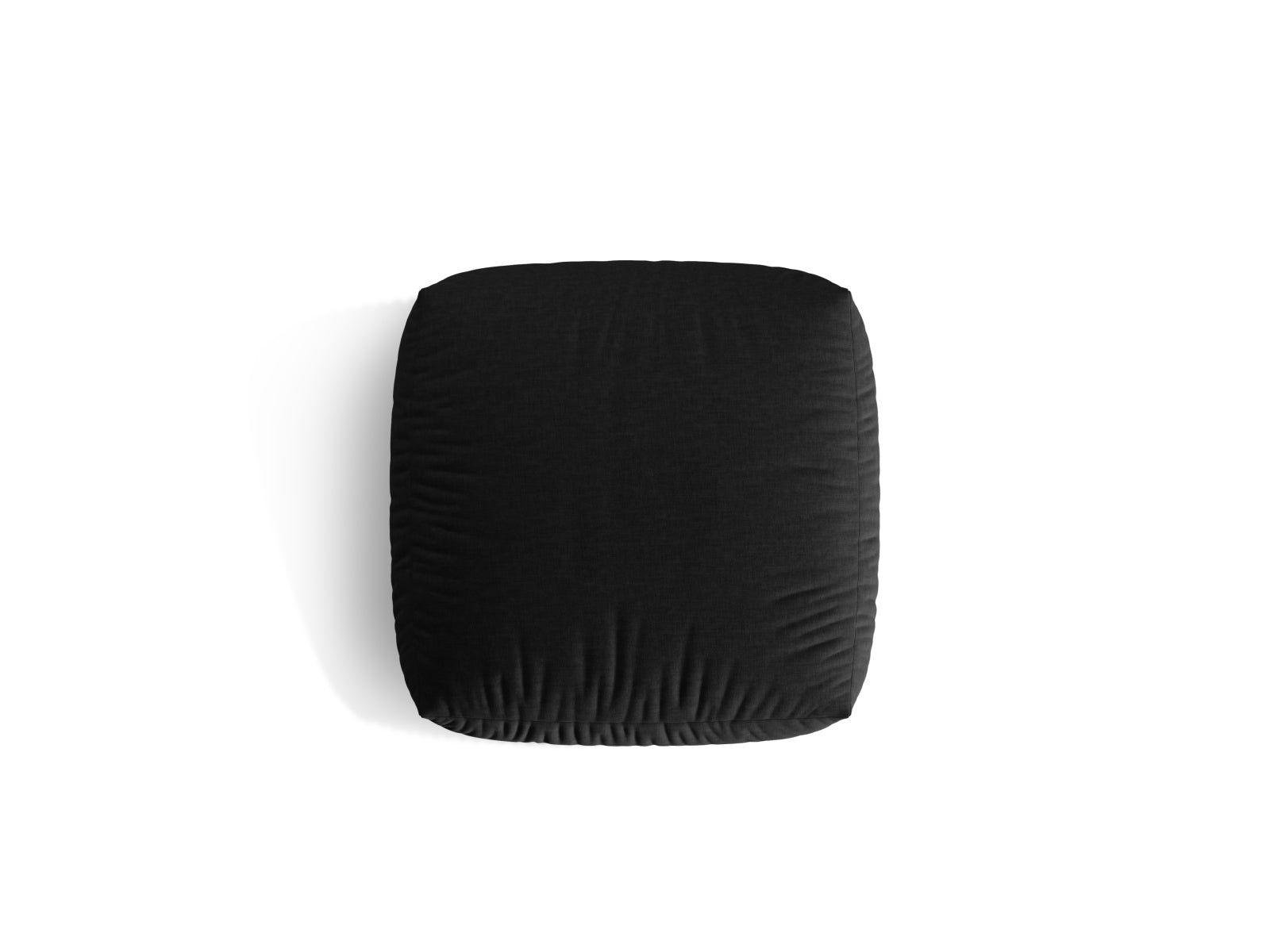 Moderner Martina Pouf Large in edlem Schwarz, bietet zusätzlichen Sitzplatz und fügt sich harmonisch in jedes Interieur ein.