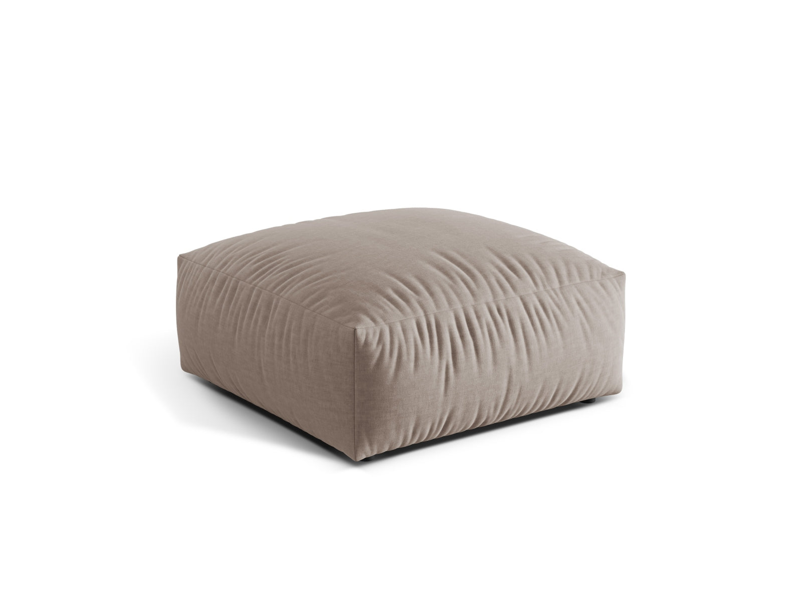 Eleganter Martina Pouf in großem Format, ideal für einen stilvollen Sitzplatz. In einem warmen Dunkelbeige-Ton, perfekt für jedes Wohnambiente.