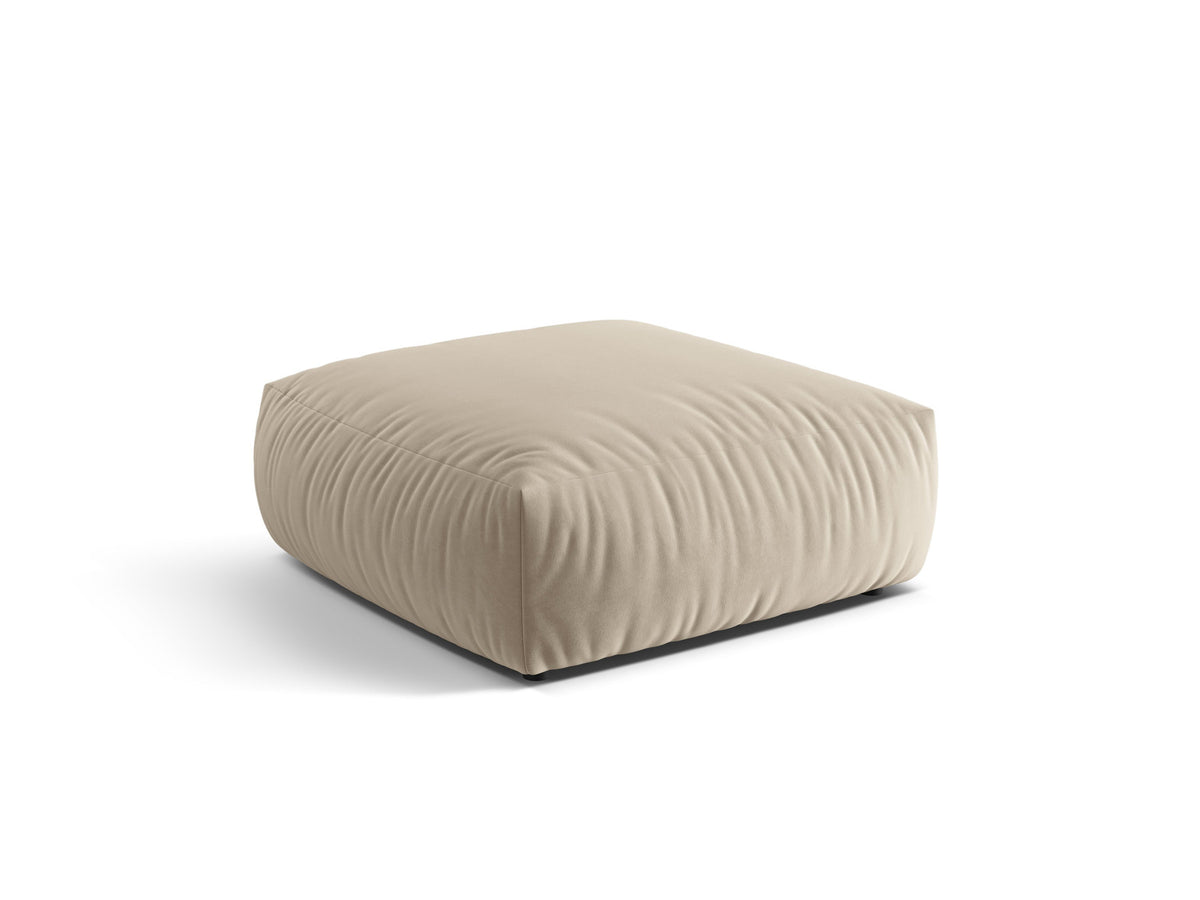 Chris Velour Pouf 1 Sitzer in Ecru-Casino präsentiert im Onlineshop von KAQTU Design AG. Modulares Sofa ist von Micadoni