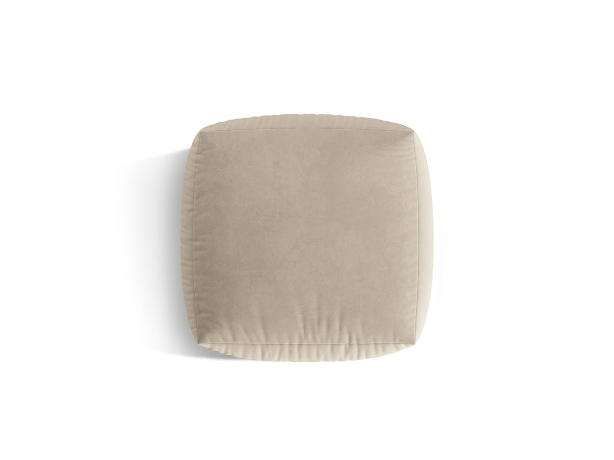 Chris Velour Pouf 1 Sitzer in Ecru-Casino präsentiert im Onlineshop von KAQTU Design AG. Modulares Sofa ist von Micadoni