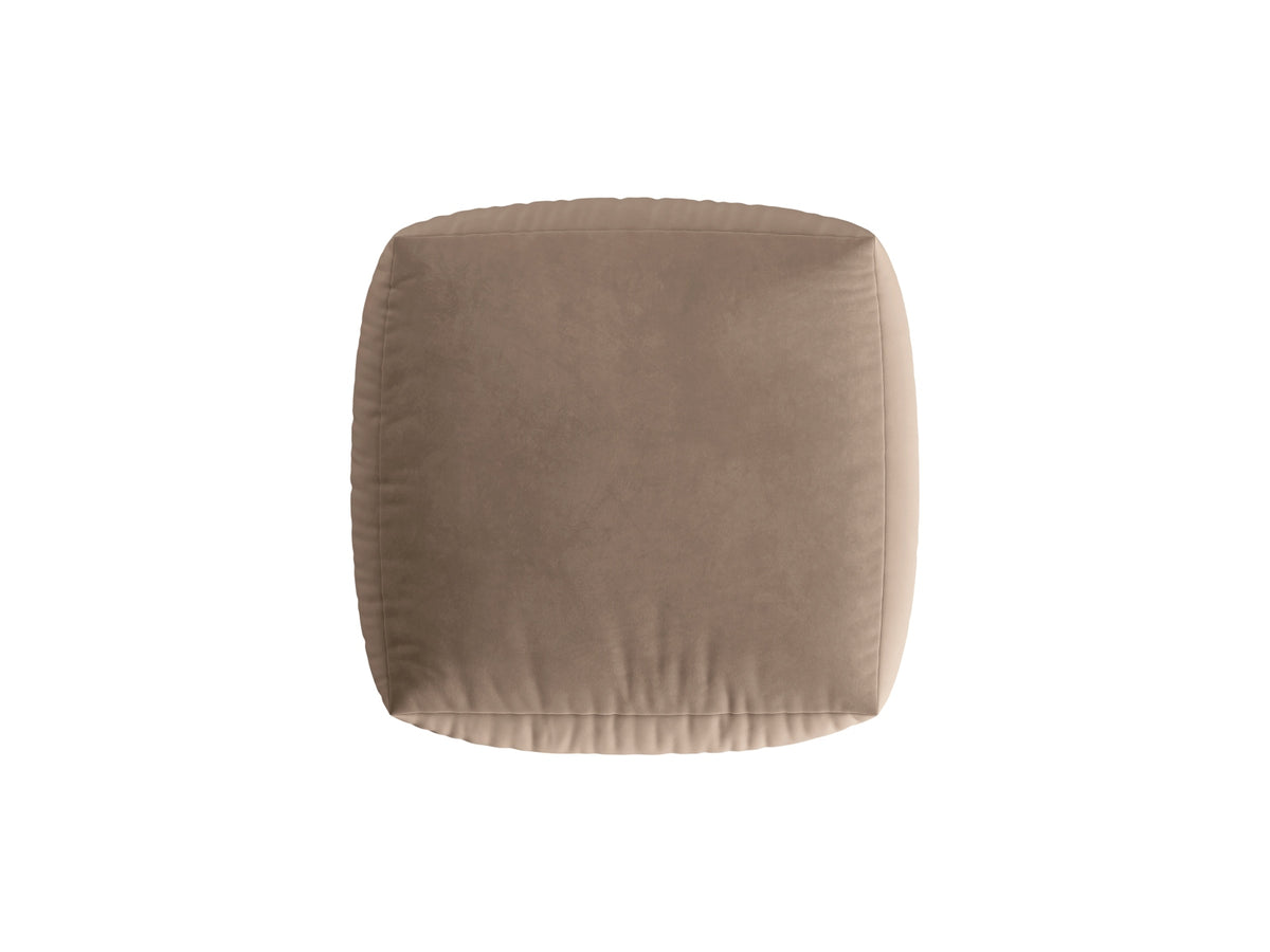 Chris Velour Pouf 1 Sitzer in Light Brown-Casino präsentiert im Onlineshop von KAQTU Design AG. Modulares Sofa ist von Micadoni