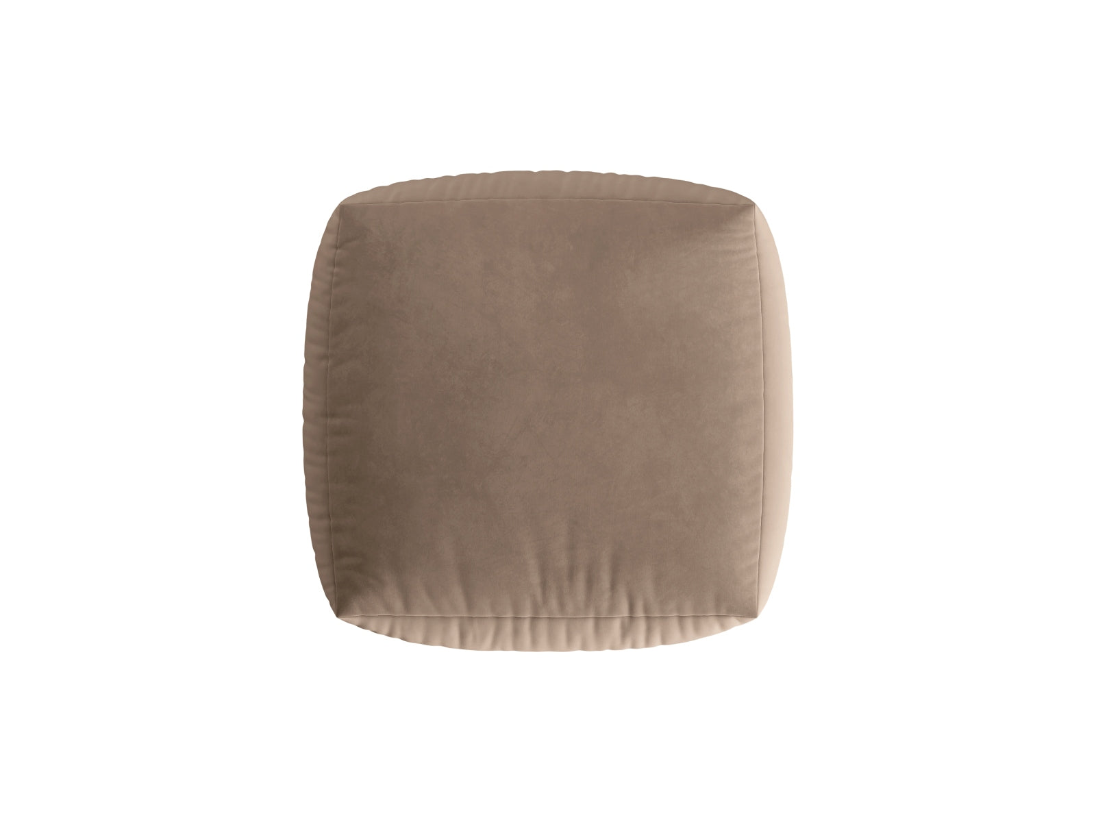 Stylischer Chris Velour Pouf 1 Sitzer in warmem Braun, perfekt für moderne Wohnräume und als zusätzliche Sitzgelegenheit.
