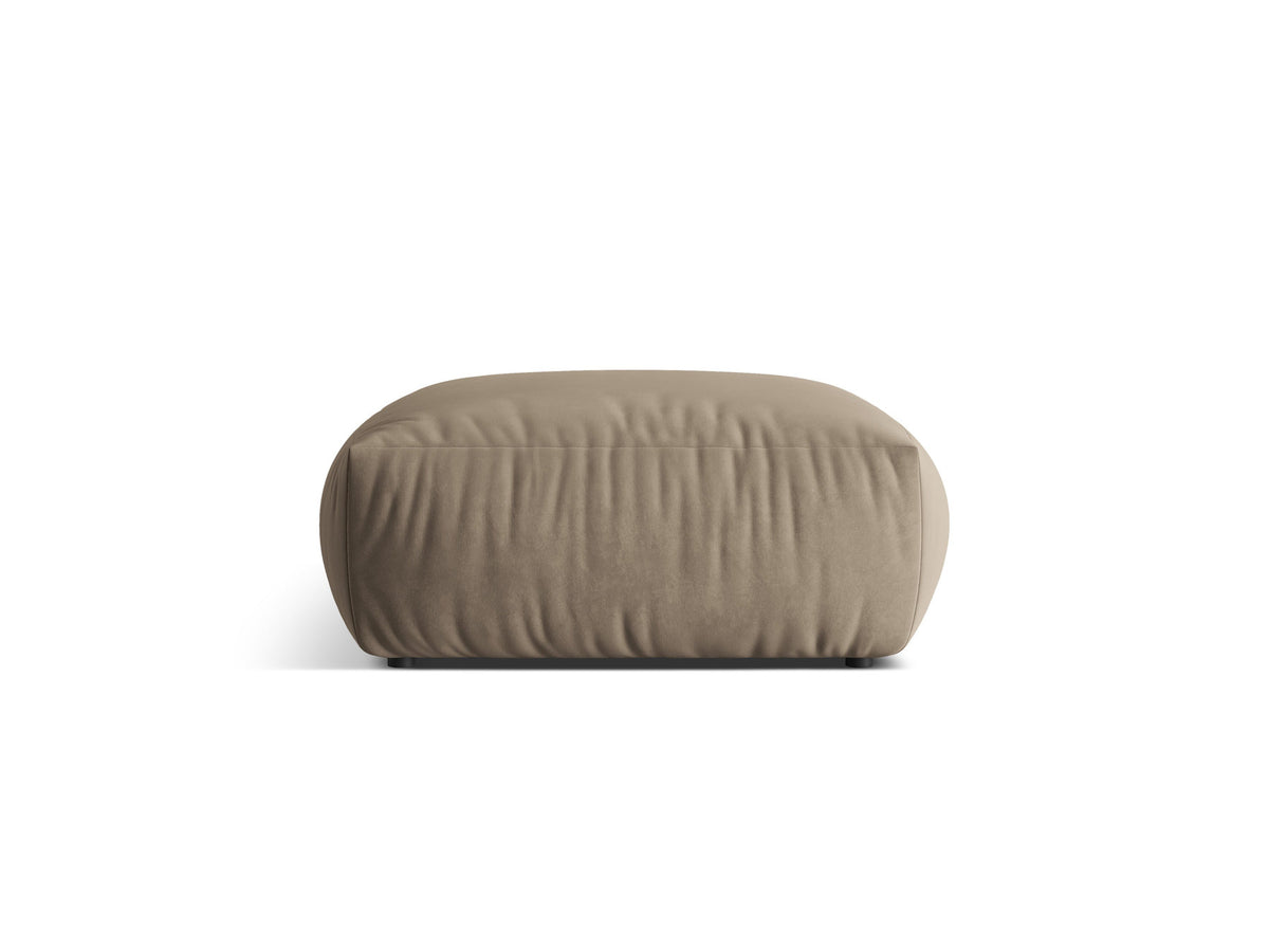 Chris Velour Pouf 1 Sitzer in Light Brown-Casino präsentiert im Onlineshop von KAQTU Design AG. Modulares Sofa ist von Micadoni