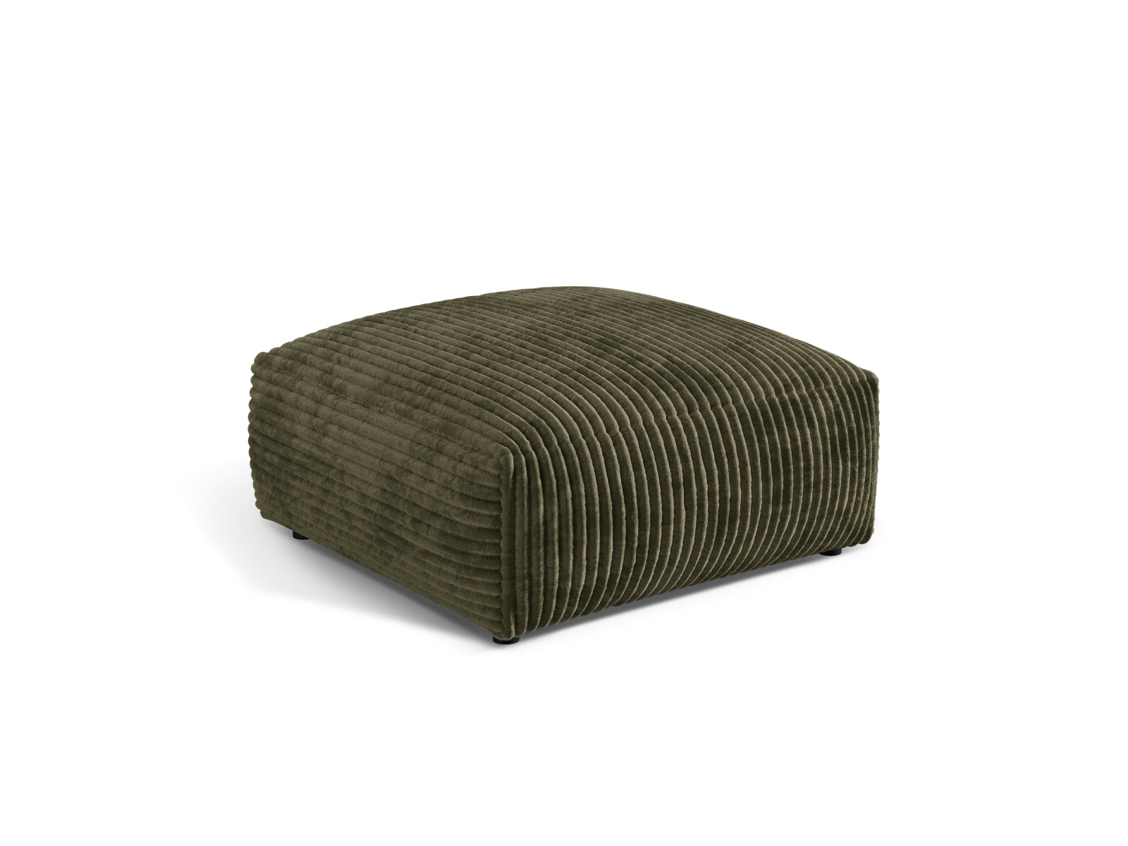 Eleganter Martina Pouf in Moss Green-Tilia, ideal für stilvolle Akzente im Wohnraum. Hochwertige Verarbeitung von Micadoni.