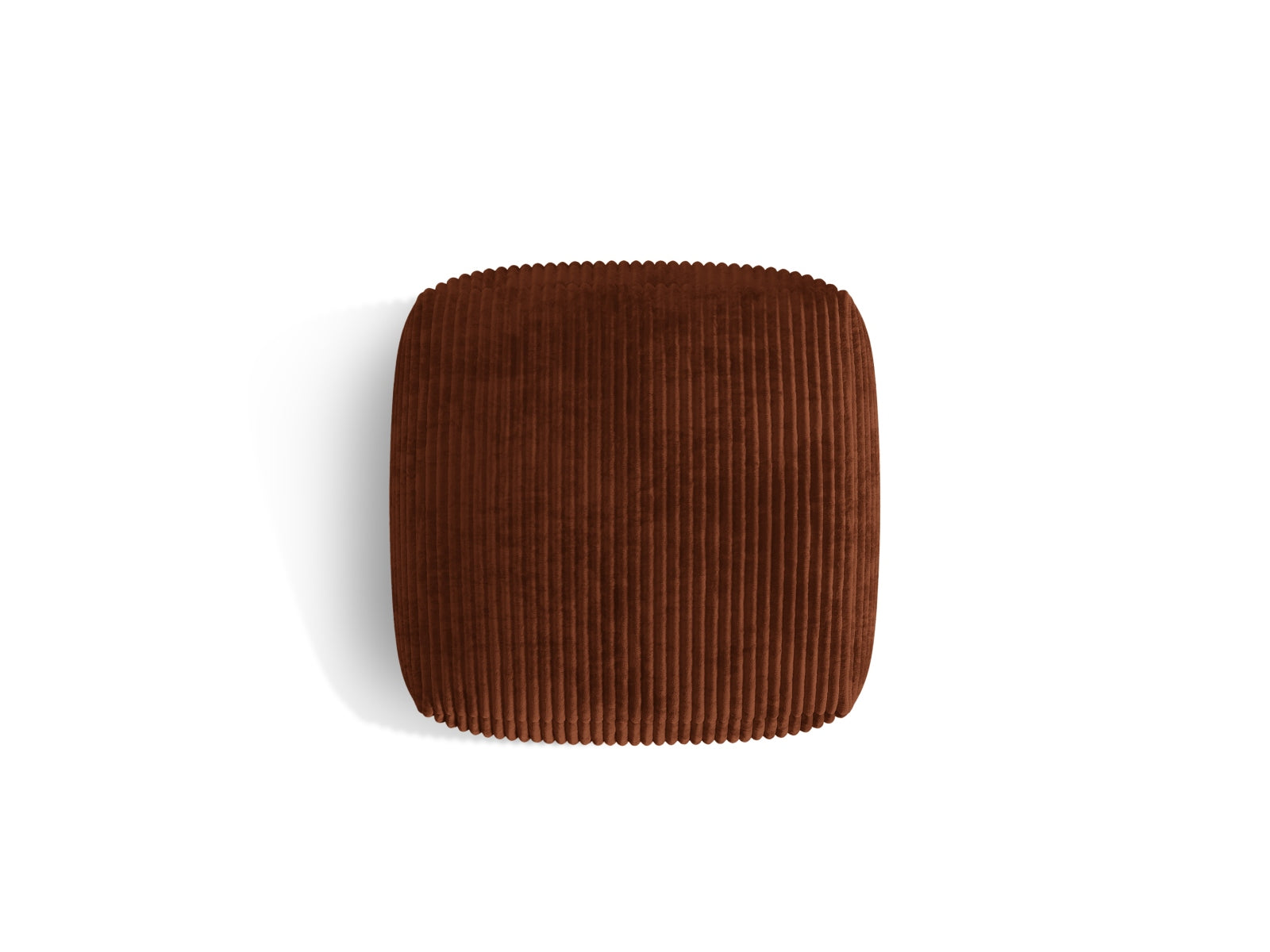 Moderner Martina Pouf Large in ansprechendem Brick-Tilia, perfekt für gemütliche Sitzgelegenheiten und stilvolle Wohnakzente.