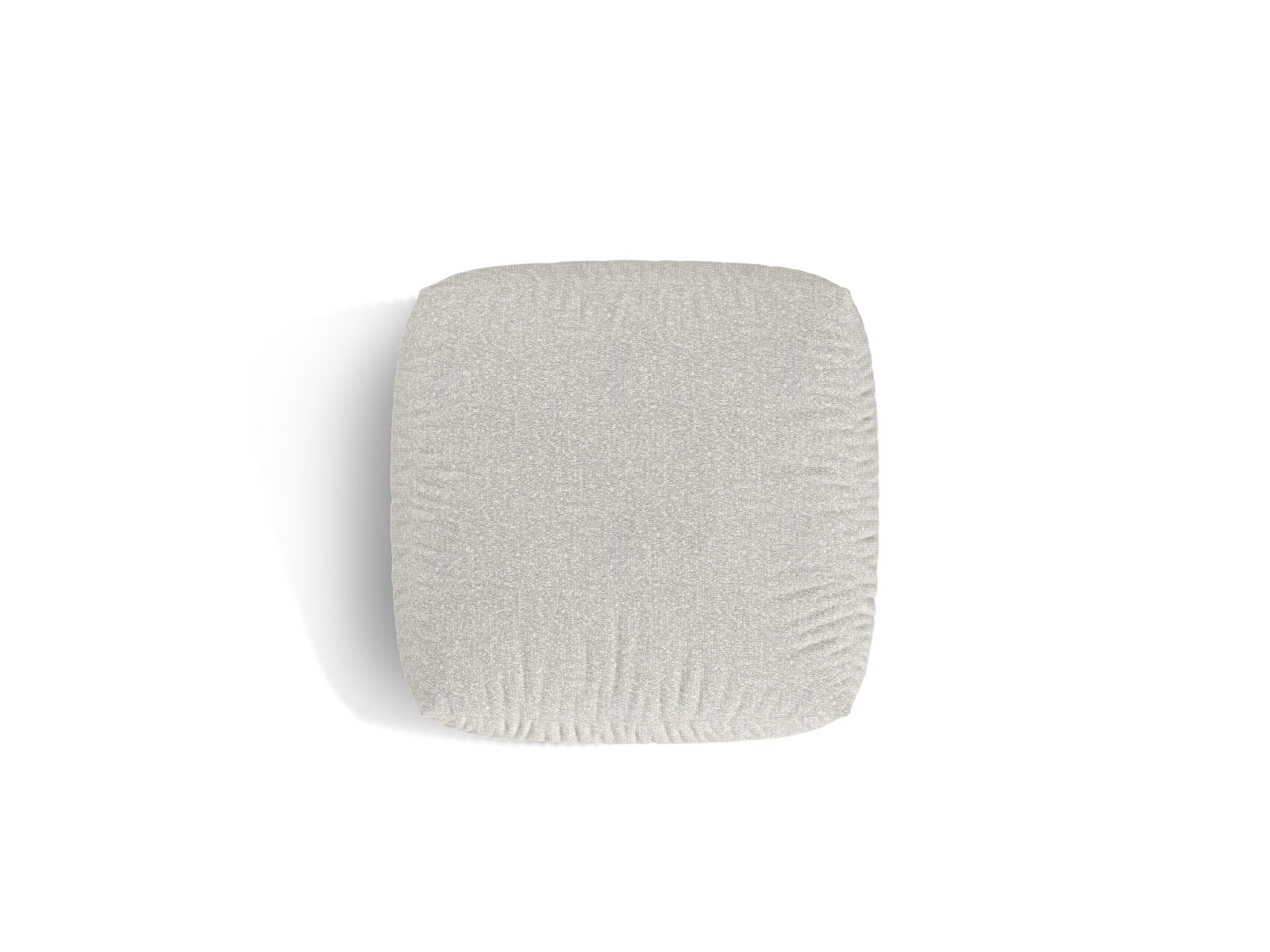 Eleganter 1-Sitzer Pouf Martina in zeitlosem Grey Beige Melange, ideal für gemütliche Sitzgelegenheiten und stilvolle Einrichtungsideen.