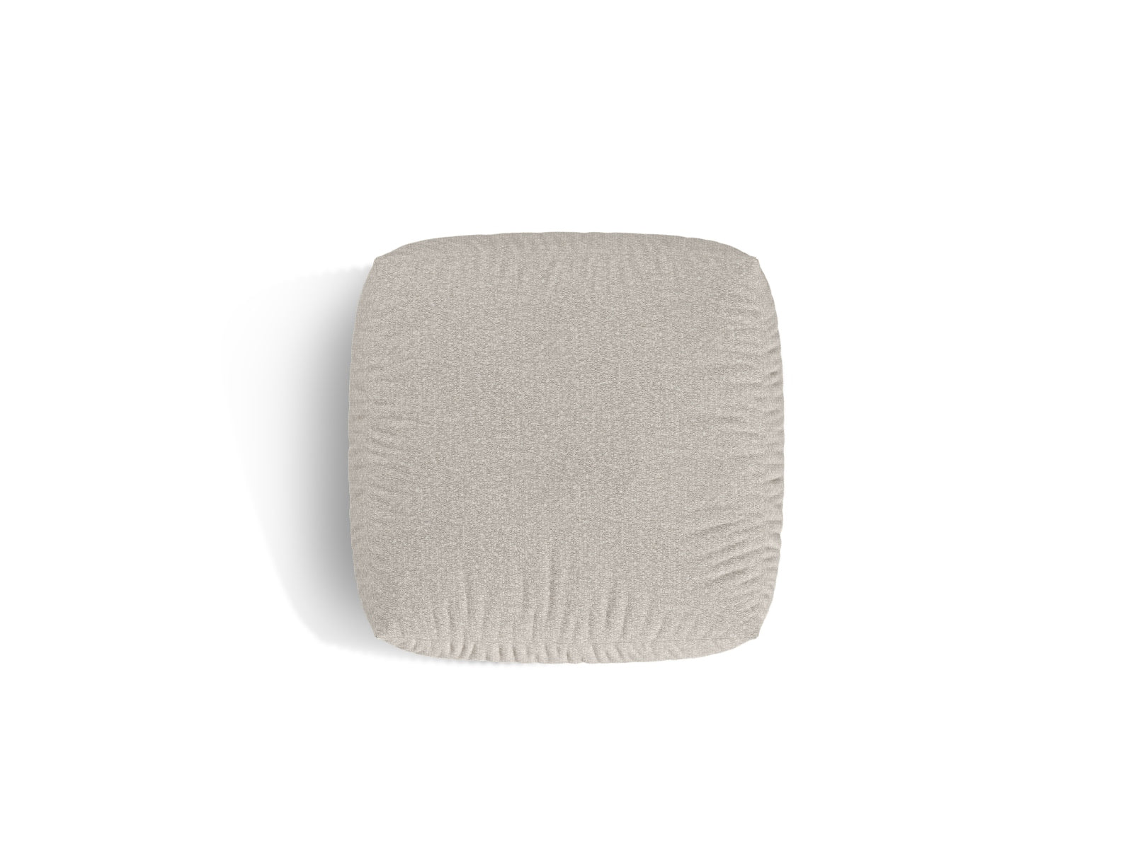 Beiger 1-Sitzer Pouf Martina von Micadoni, ideal für gemütliche Abende und als dekoratives Element in jedem Raum.