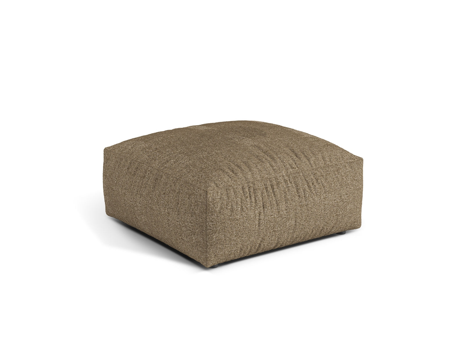 Eleganter 1-Sitzer Pouf Martina in stilvollem Cappuccino-Ton, ideal für gemütliche Sitzgelegenheiten und moderne Wohnräume.