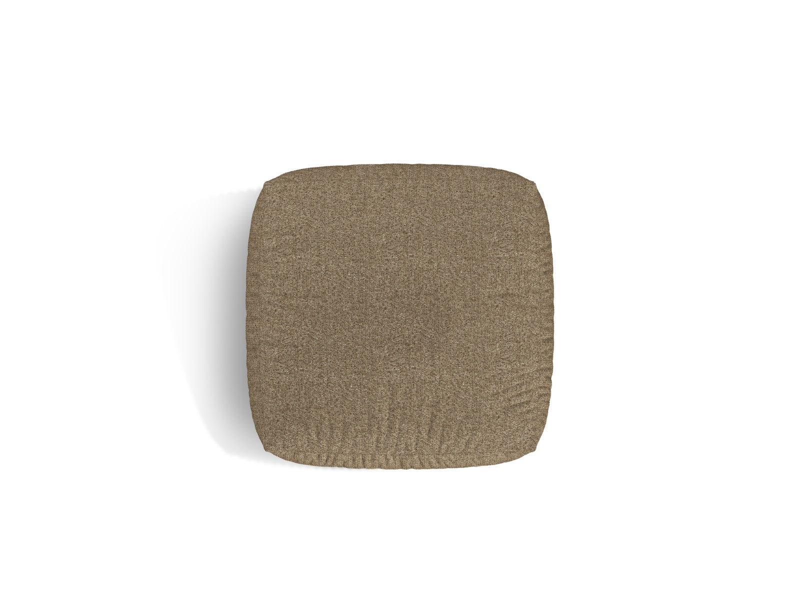 Eleganter 1-Sitzer Pouf Martina in sanftem Cappuccino, ideal für gemütliche Stunden und als stilvolles Möbelstück in Ihrem Zuhause.