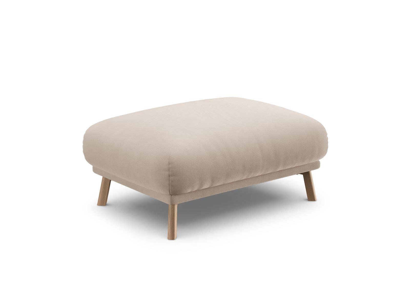 Stylischer 1-Sitzer Pouf Naomi in elegantem Beige, ideal für jedes moderne Wohnambiente. Hochwertige Verarbeitung von Micadoni.
