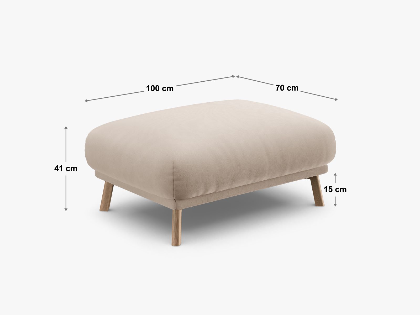Moderner 1-Sitzer Pouf Naomi in Royal Blue von Micadoni, perfekt für gemütliche Sitzgelegenheiten und stilvolle Einrichtungsideen.